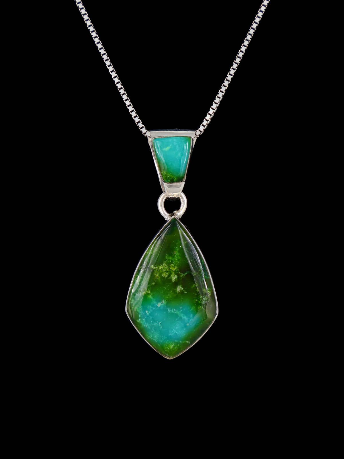Native American Sterling Silver Sonoran Mountain Turquoise Pendant