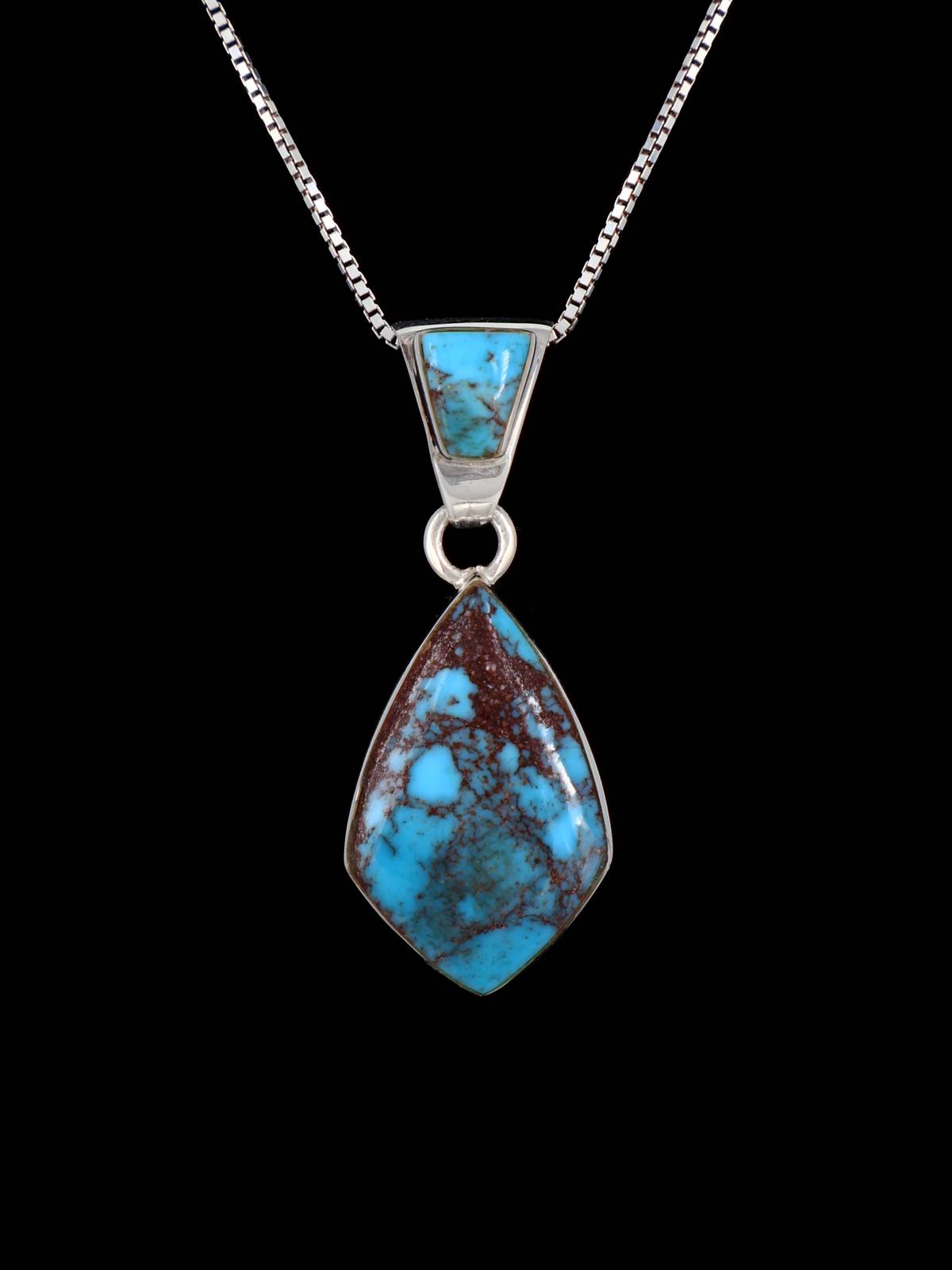 Native American Sterling Silver Prince Mine Turquoise Pendant
