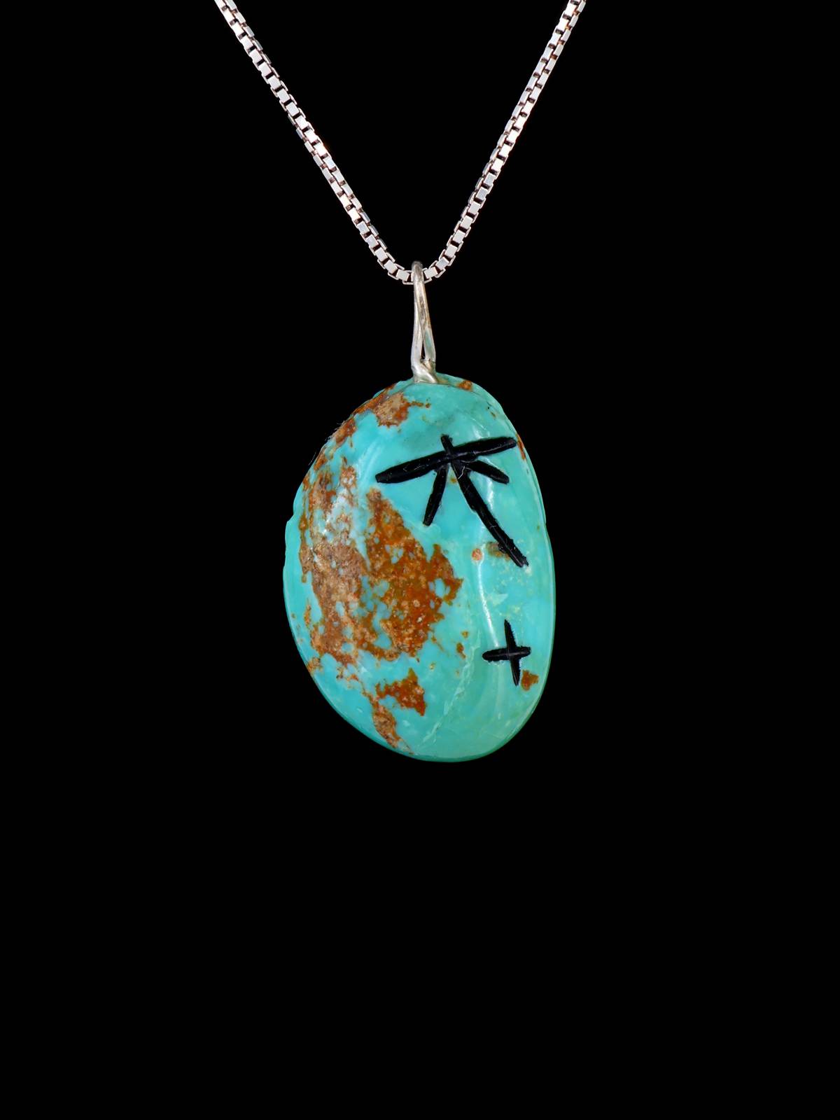 Zuni Turquoise Maiden Fetish Pendant
