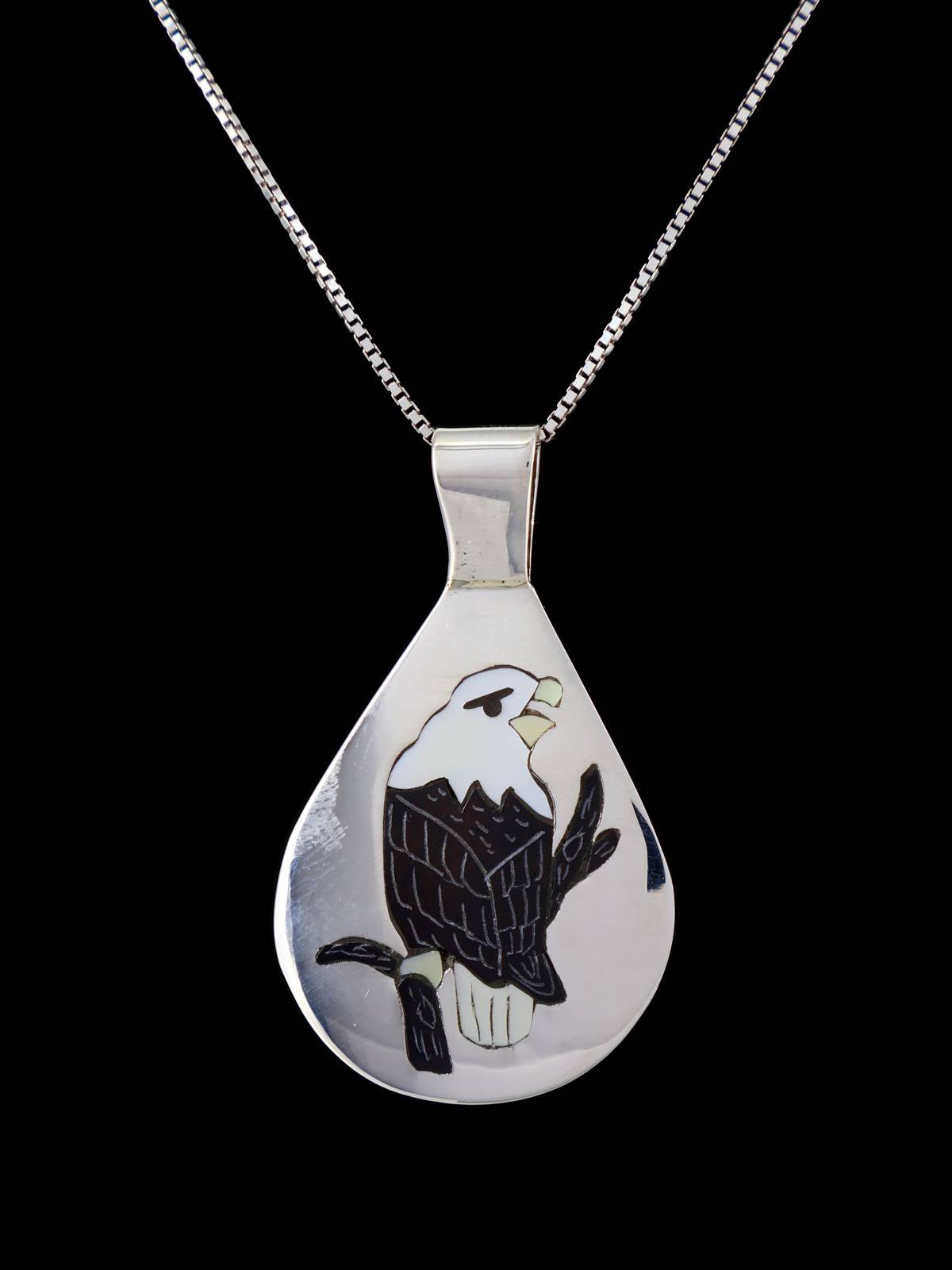 Native American Jewelry Zuni Inlay Eagle Pendant