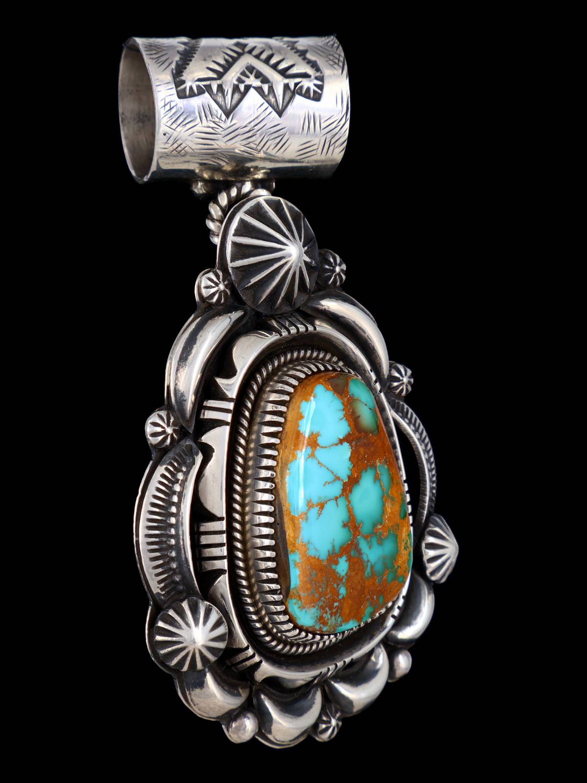 Bijoux amérindiens Pendentif turquoise Kingman naturel