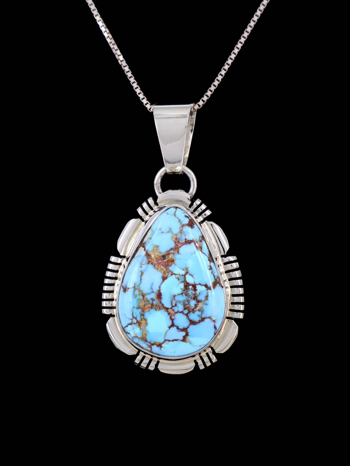 Native American Jewelry Golden Hill Turquoise Pendant - PuebloDirect.com