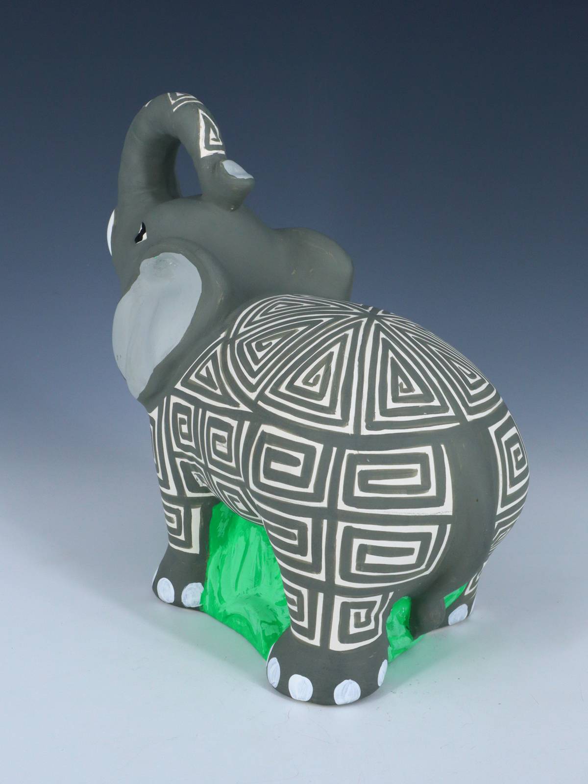 Acoma Pueblo Pottery Elephant Figurine - PuebloDirect.com