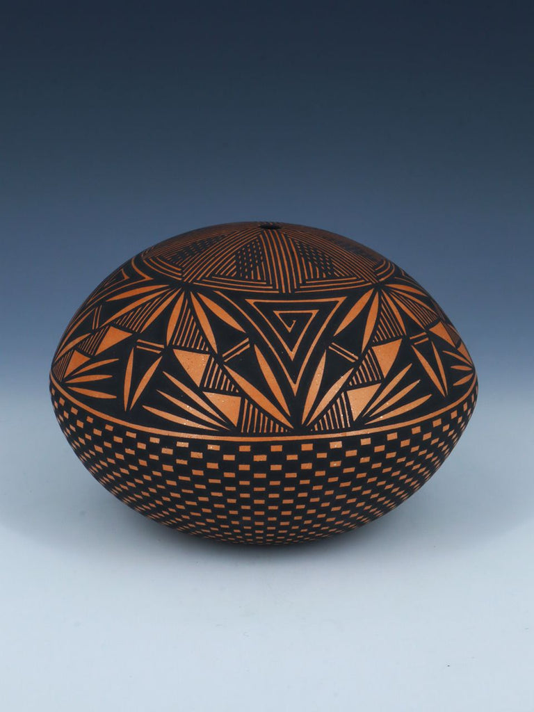Acoma Pueblo Hand Coiled Pottery Eye Dazzler Seed Pot - PuebloDirect.com