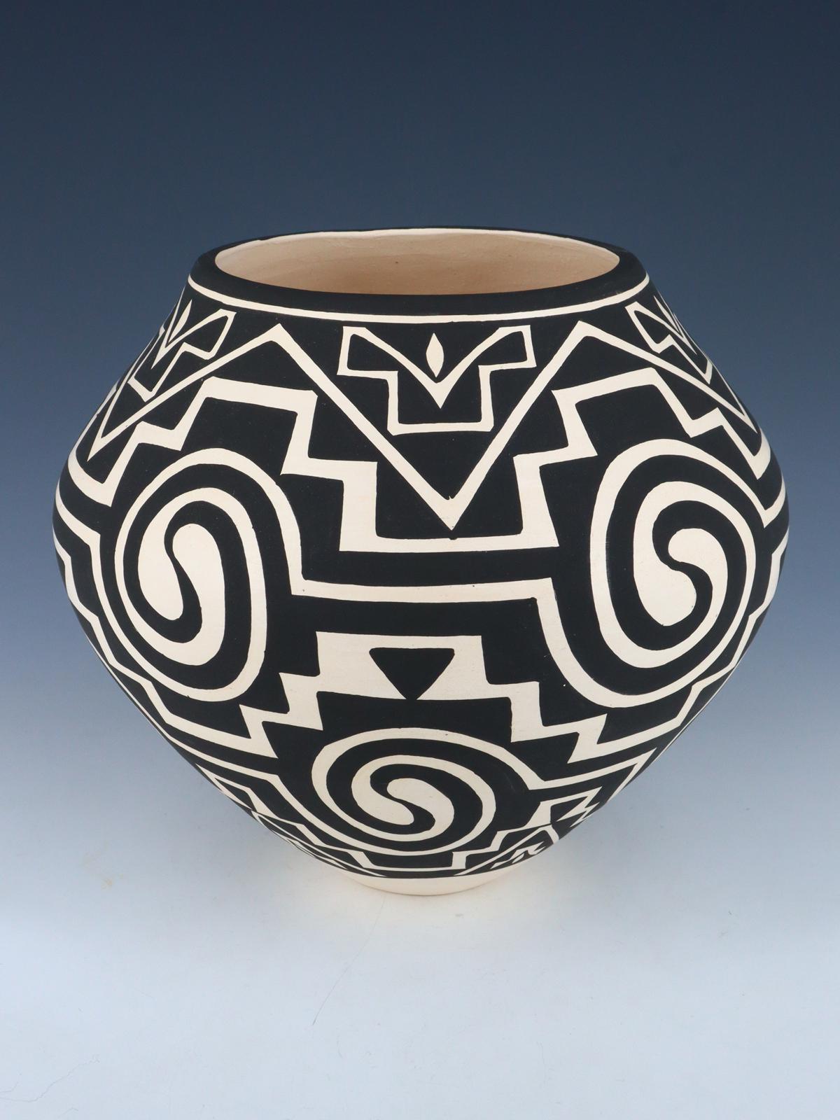 Acoma Pueblo Hand Coiled Geometric Painted Pottery