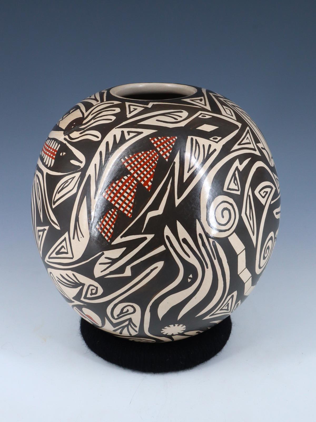 Maceta de semillas de cerámica Mata Ortiz Paquime