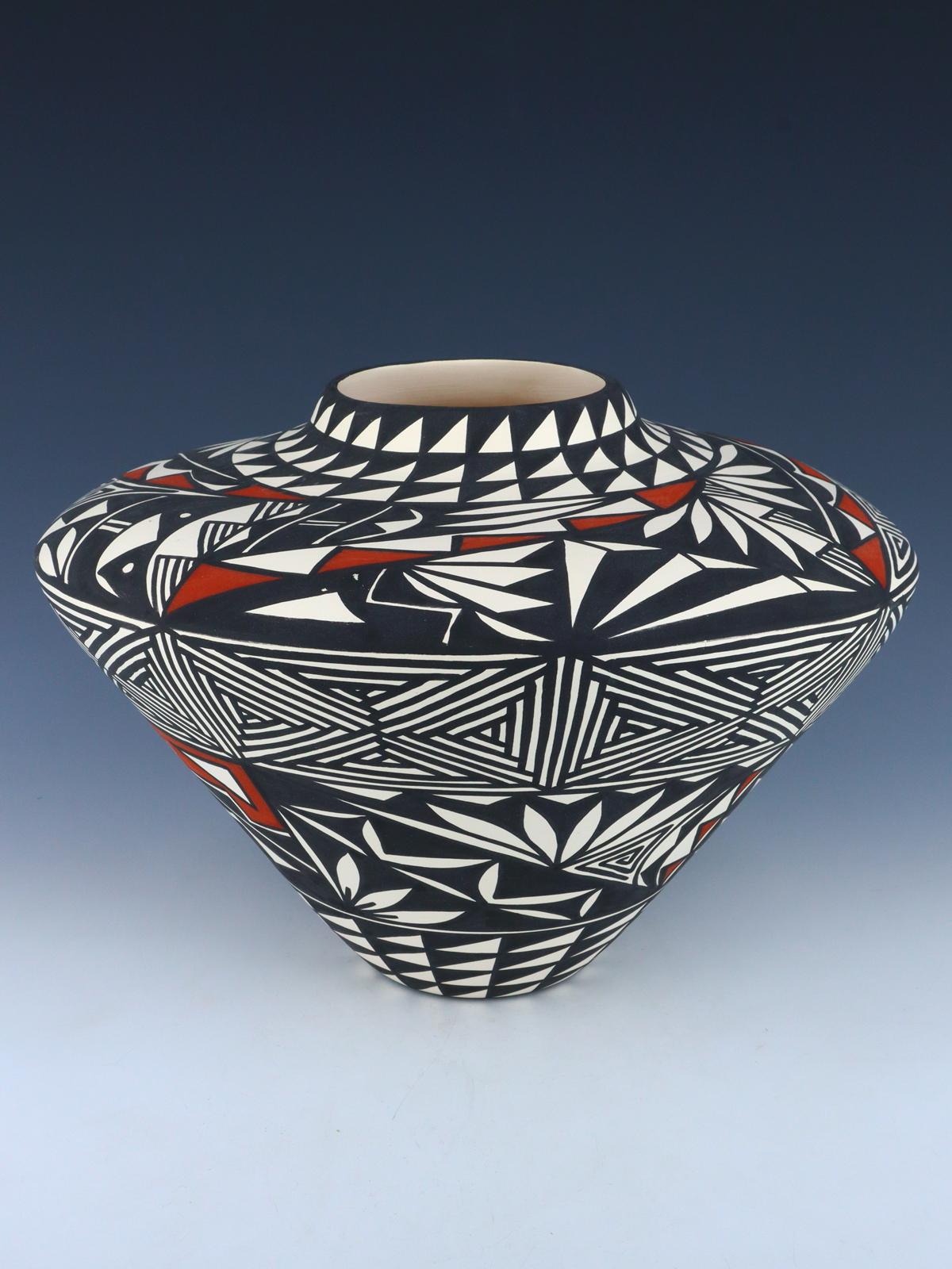 Acoma Pueblo Hand Painted Pottery Vase