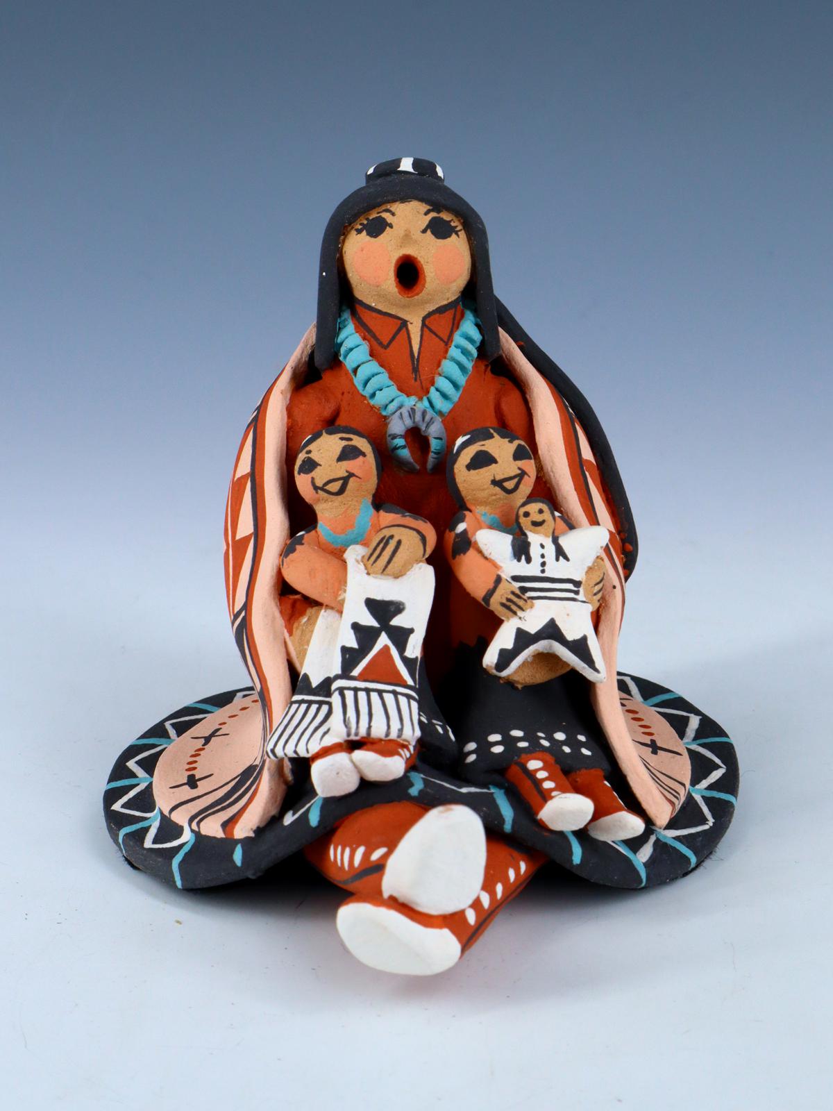 Jemez Pueblo Pottery Two Baby Storyteller