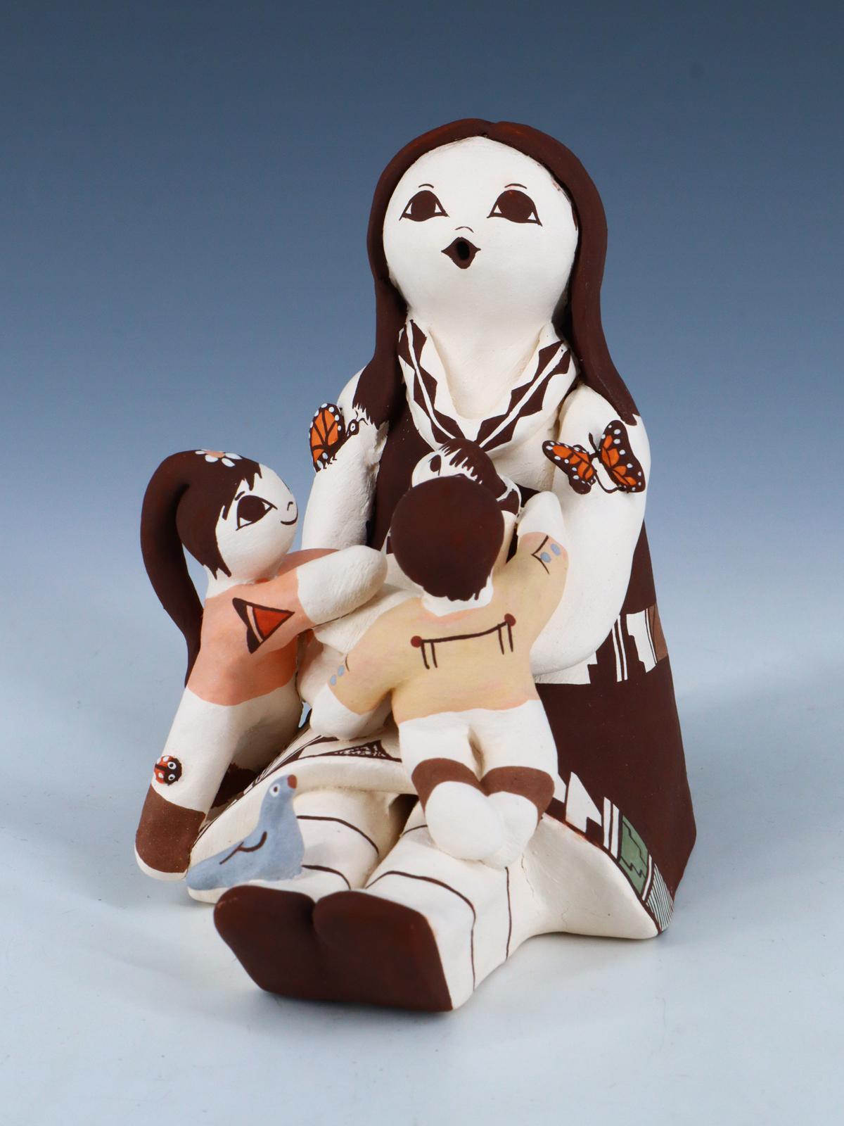 Acoma Pueblo Hand Made Pottery Storyteller