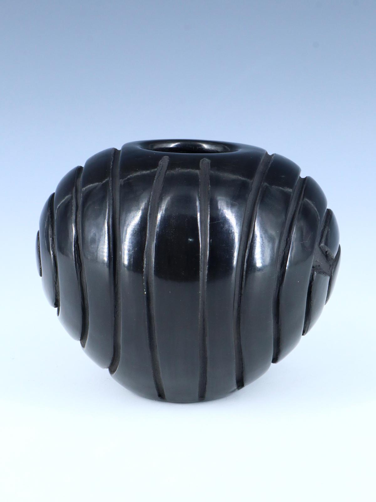 Santa Clara Pueblo Hand Coiled Black Pottery