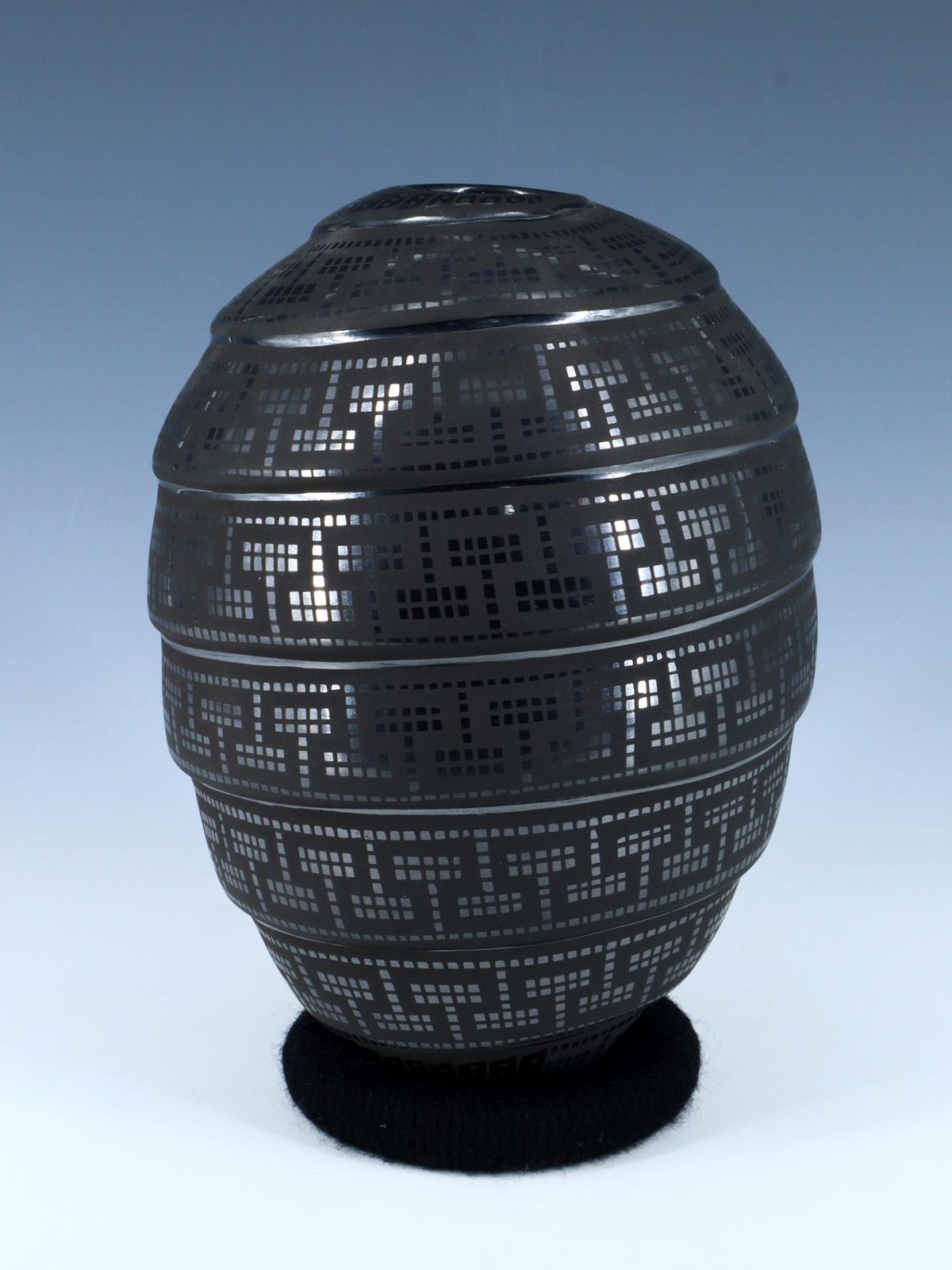 Mata Ortiz Hand Coiled Black Pottery