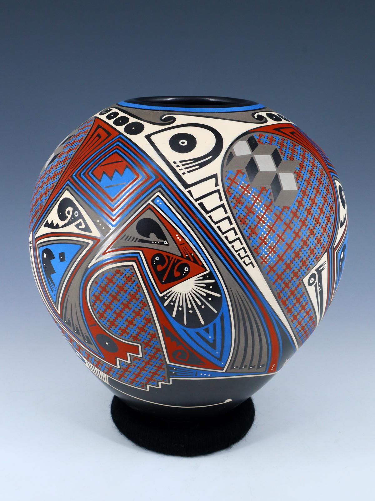 Mata Ortiz Cerámica Paquime enrollada y pintada a mano