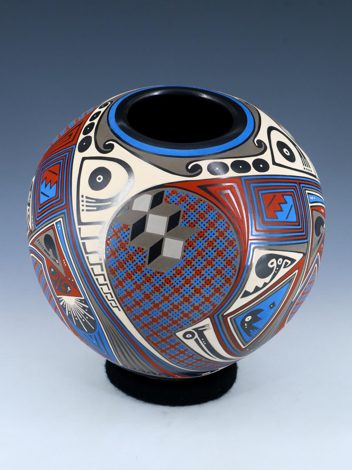 Mata Ortiz Cerámica Paquime enrollada y pintada a mano