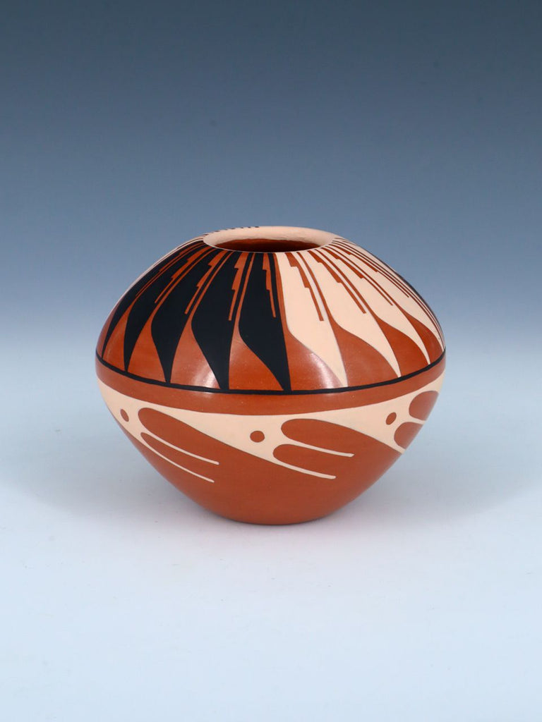 Handmade Geometric Jemez Pueblo Pottery Seed Pot - PuebloDirect.com