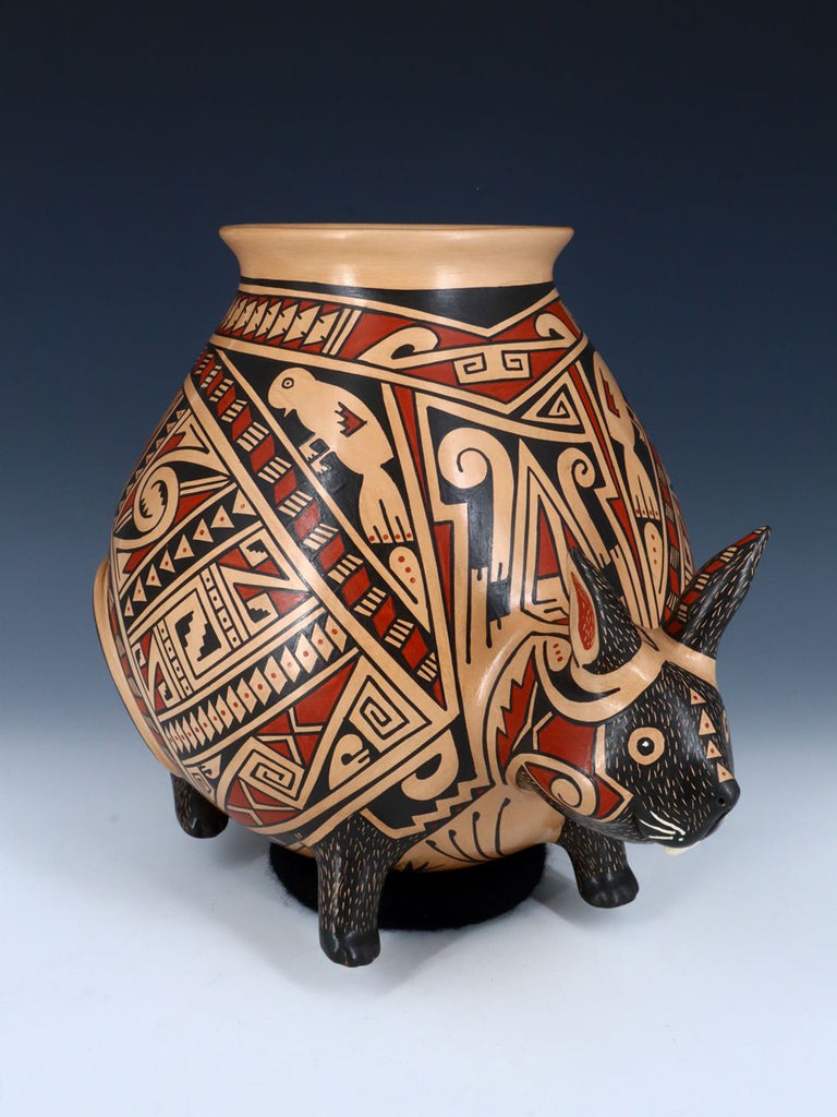 Mata Ortiz Hand Coiled Pottery Effigy - PuebloDirect.com