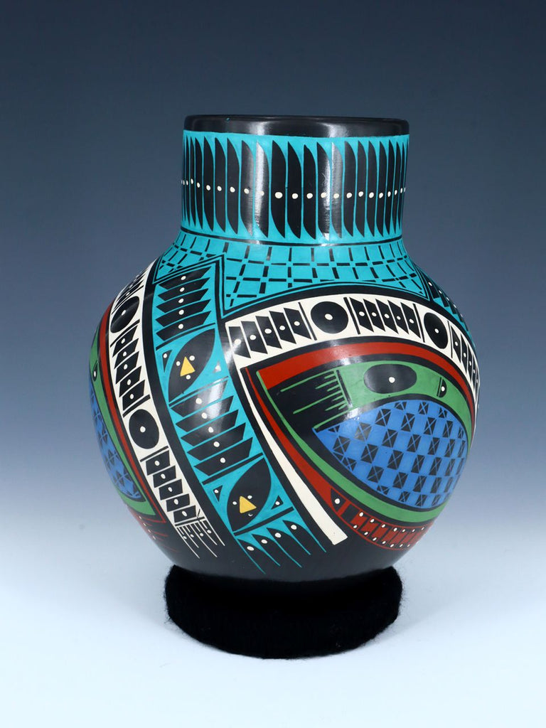 Mata Ortiz Hand Coiled Pottery Seed Pot - PuebloDirect.com