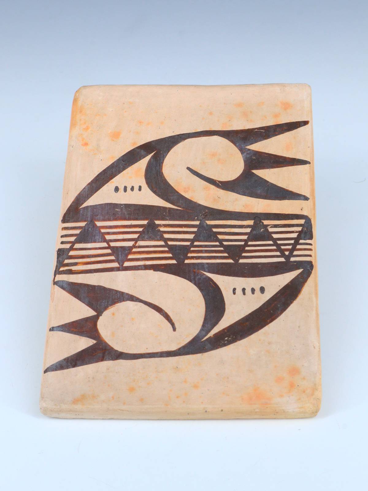 Vintage Estate Hopi Hand Made Pottery Tile - PuebloDirect.com