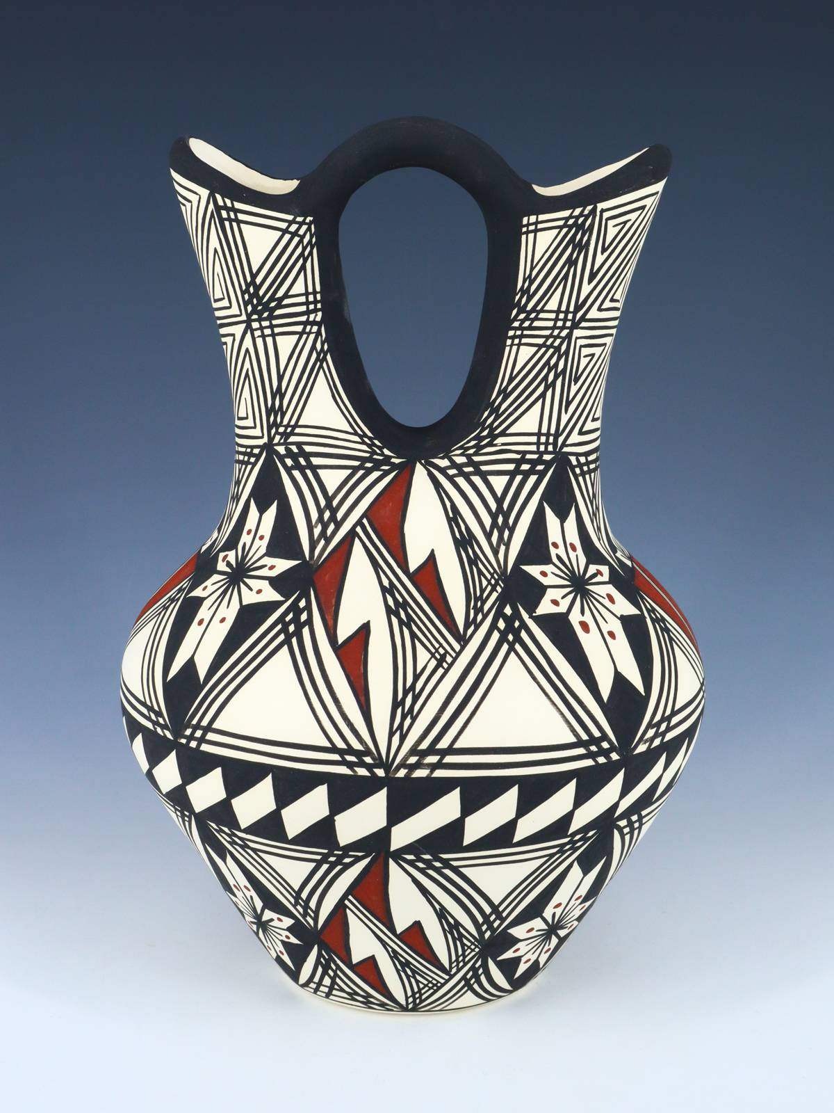 Acoma Pueblo Pottery Wedding Vase - PuebloDirect.com