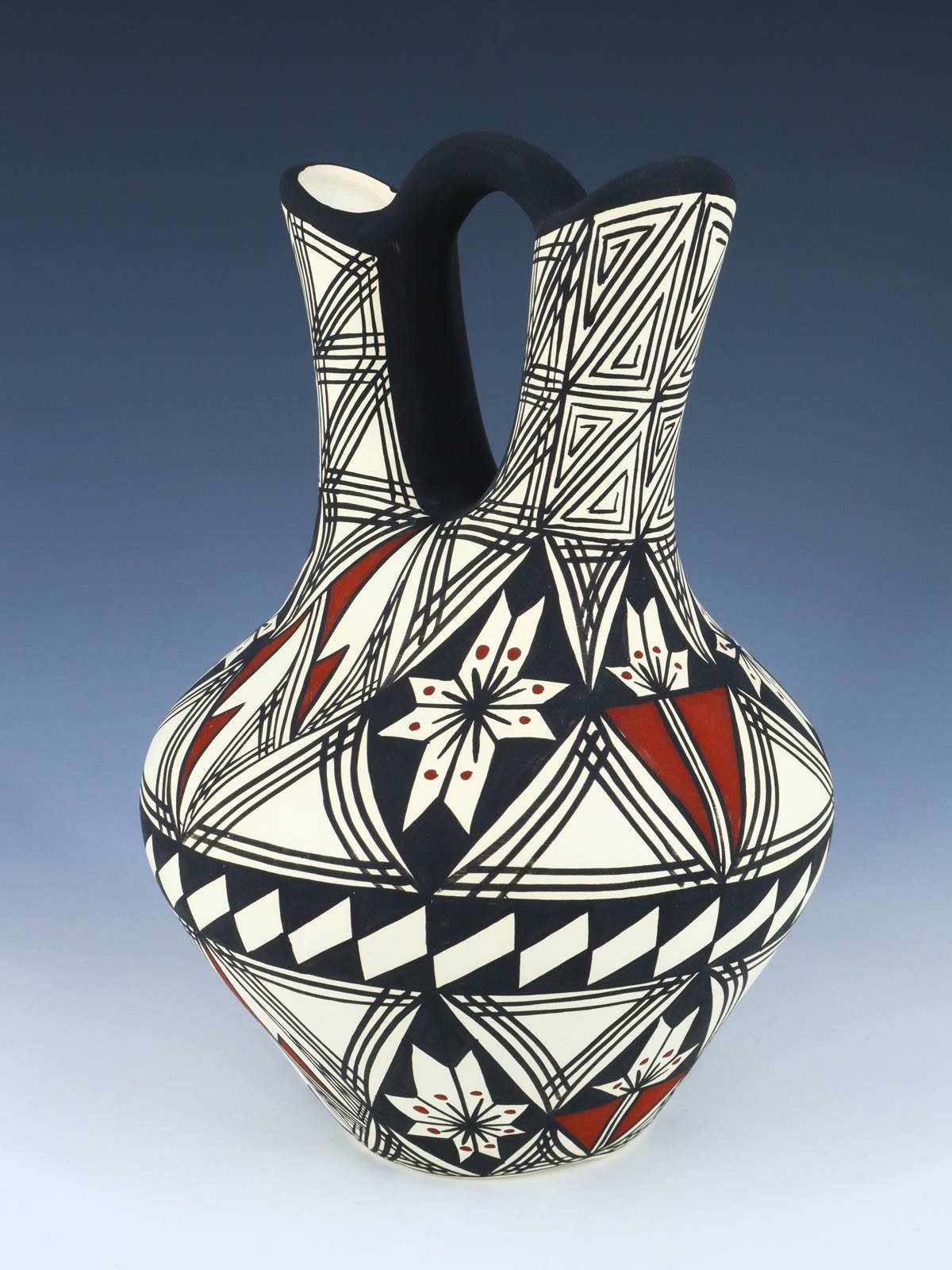 Acoma Pueblo Pottery Wedding Vase - PuebloDirect.com