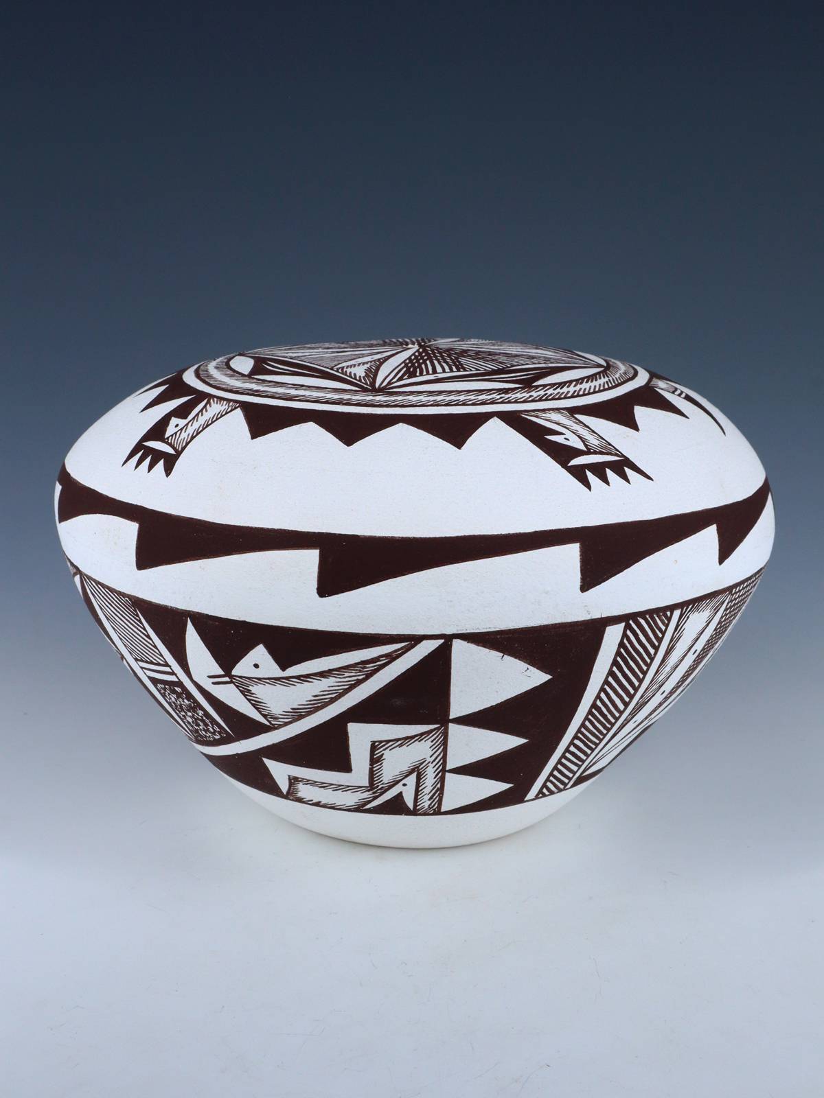 Acoma Style Hand Coiled Seed Pot - PuebloDirect.com