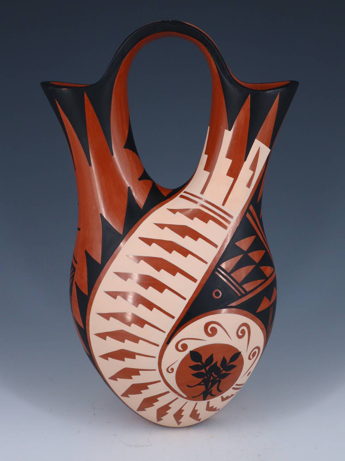 Jemez Pueblo Hand Coiled Pottery Wedding Vase - PuebloDirect.com