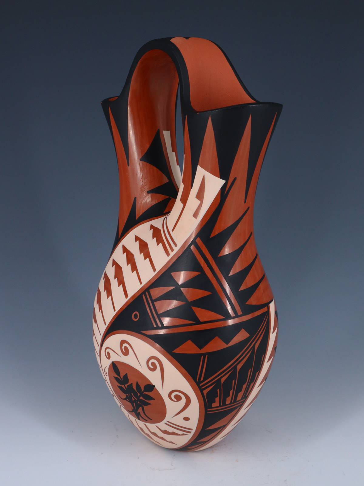 Jemez Pueblo Hand Coiled Pottery Wedding Vase - PuebloDirect.com