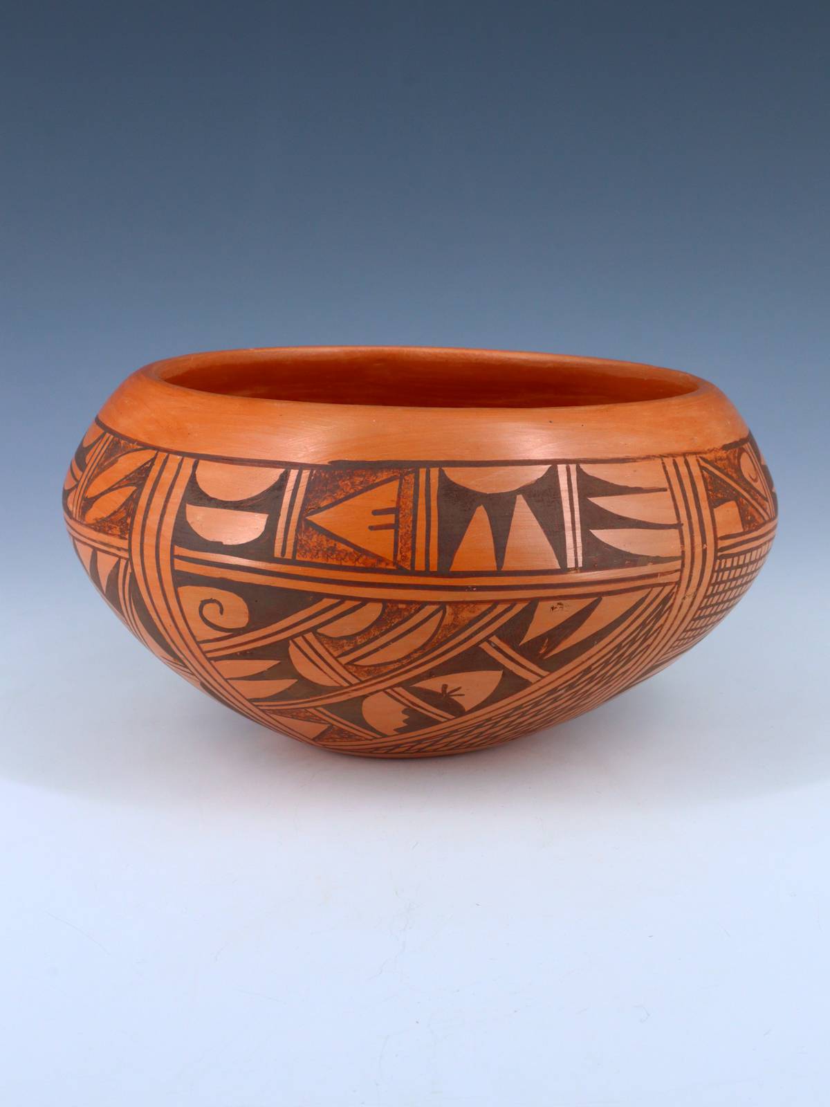 Estate Hopi Hand Coiled Traditional Pottery Bowl - PuebloDirect.com