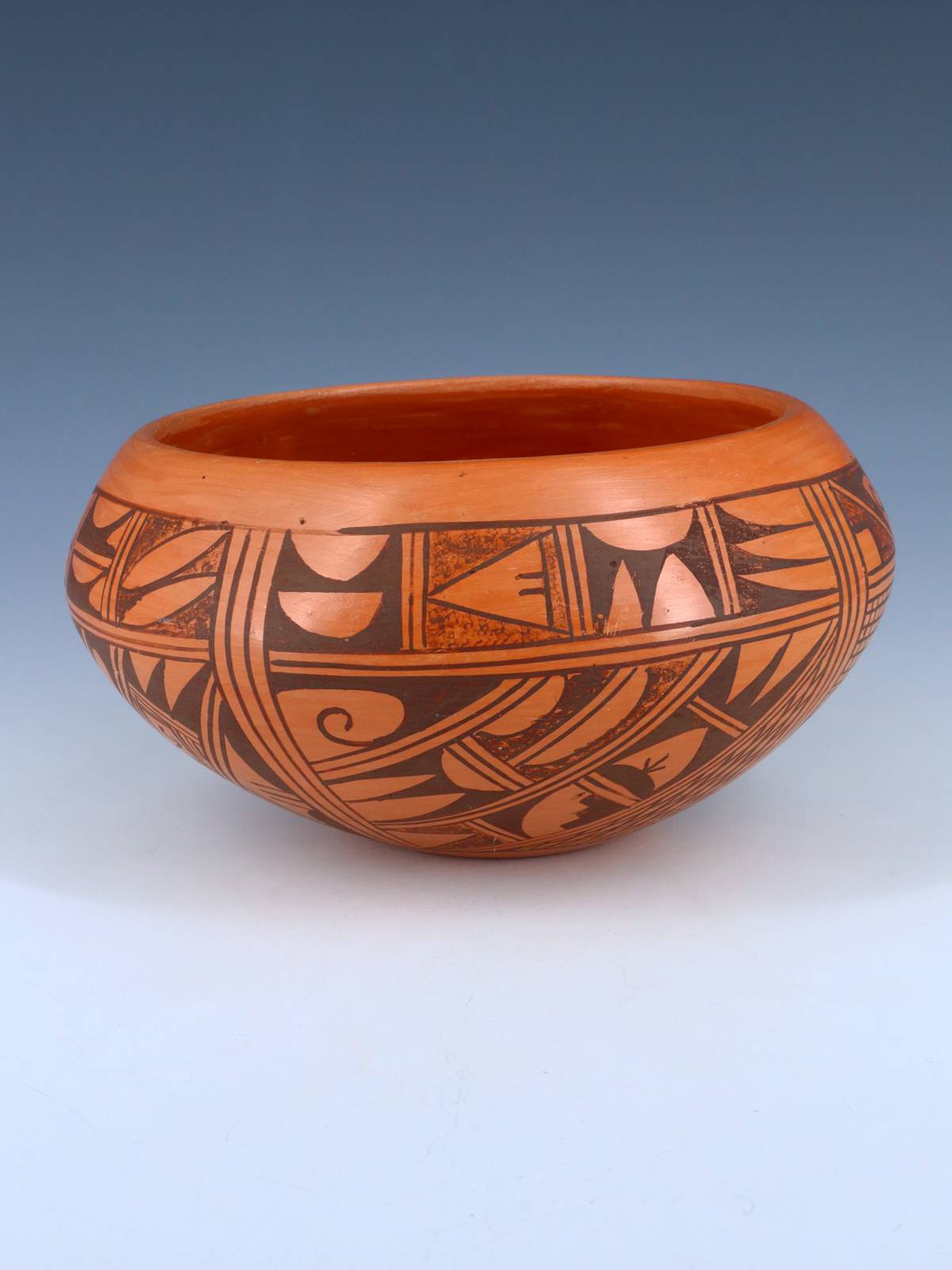 Estate Hopi Hand Coiled Traditional Pottery Bowl - PuebloDirect.com