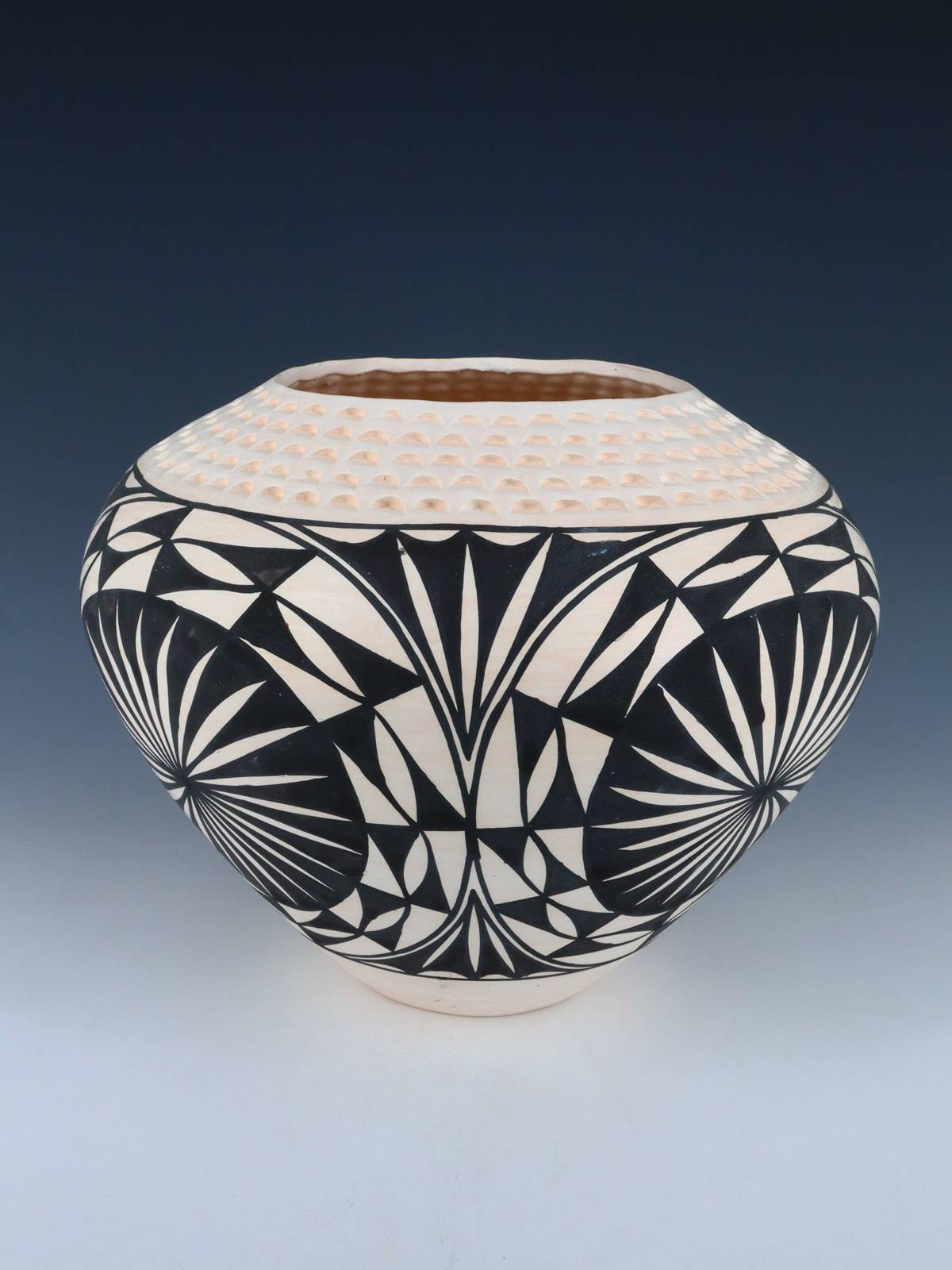 Acoma Pueblo Hand Painted Pottery Bowl - PuebloDirect.com