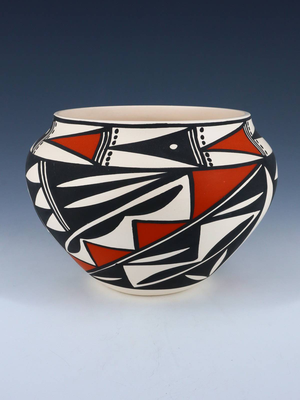 Acoma Pueblo Hand Painted Feather Pottery - PuebloDirect.com