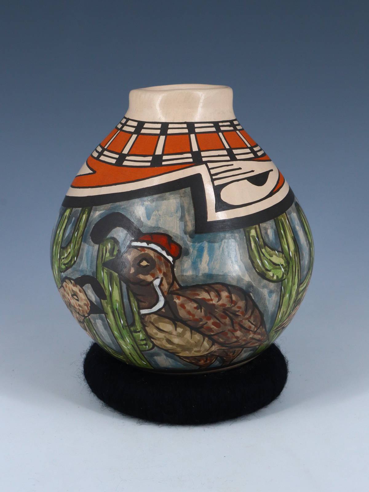 Mata Ortiz Hand Coiled Painted Bird Pottery - PuebloDirect.com