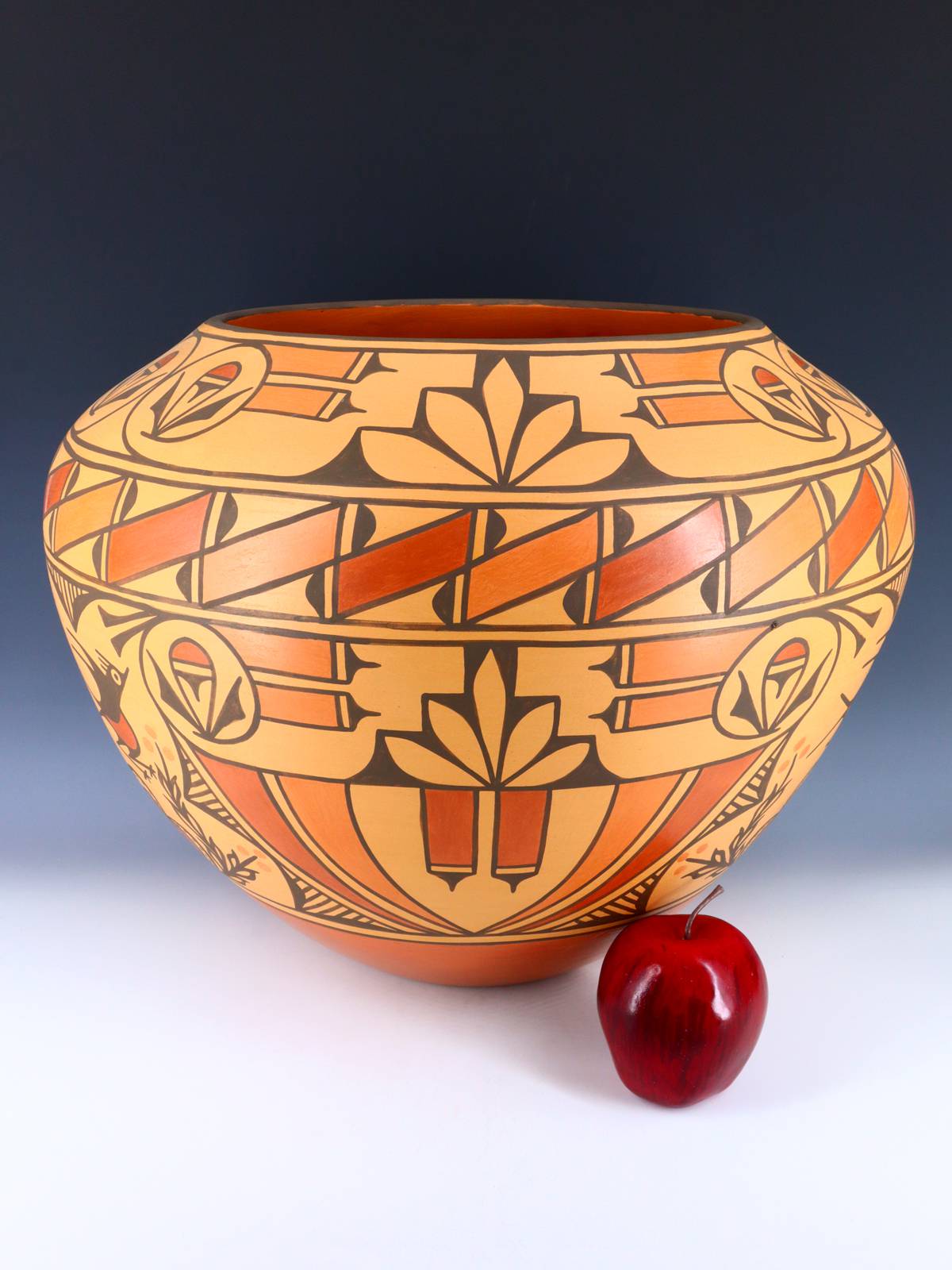 Estate Zia Pueblo Large Hand Coiled Parrot Pottery - PuebloDirect.com