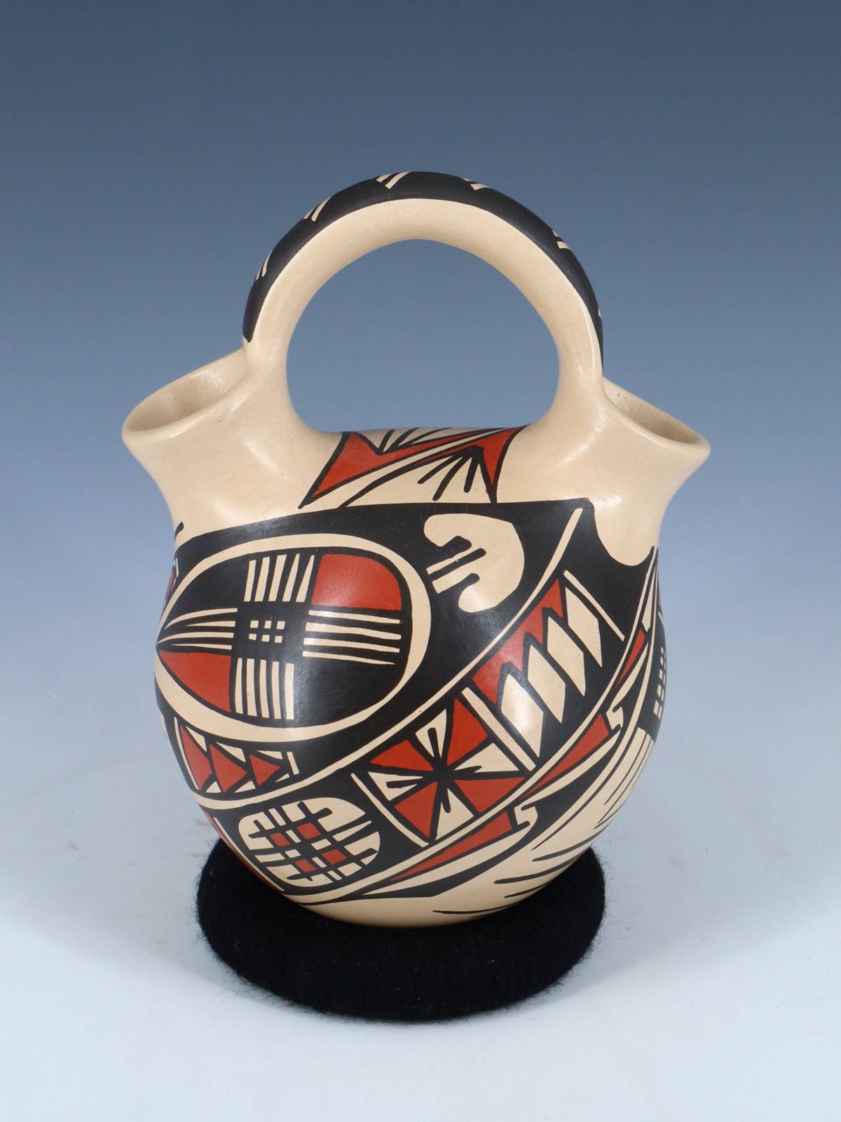 Mata Ortiz Hand Coiled Paquime Pottery Wedding Vase - PuebloDirect.com