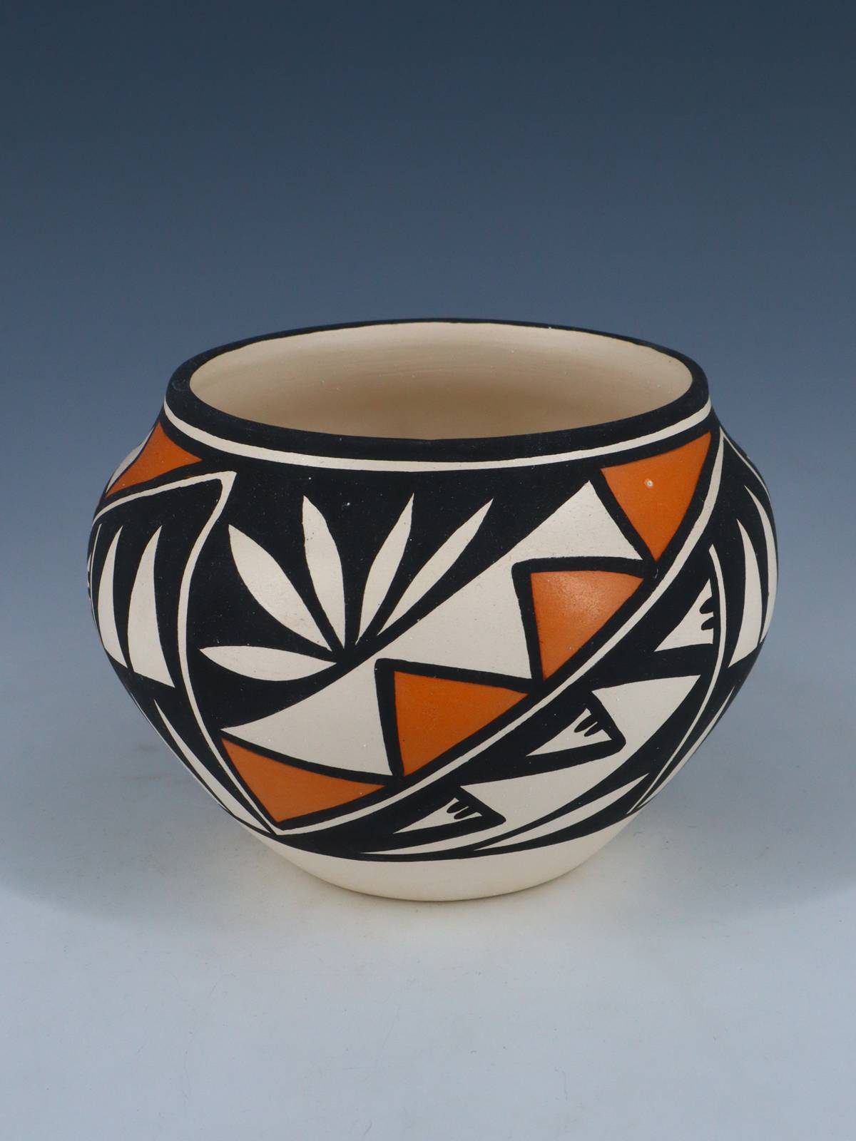 Acoma Pueblo Hand Painted Pottery Bowl - PuebloDirect.com