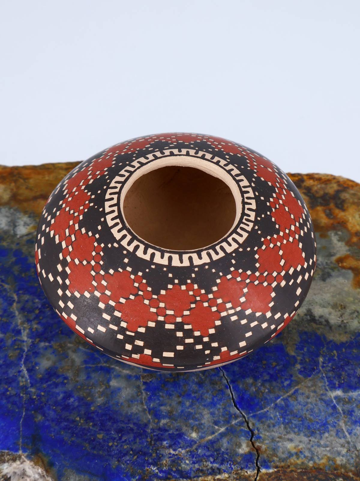 Mata Ortiz Hand Coiled Miniature Pottery Bowl S912 - PuebloDirect.com