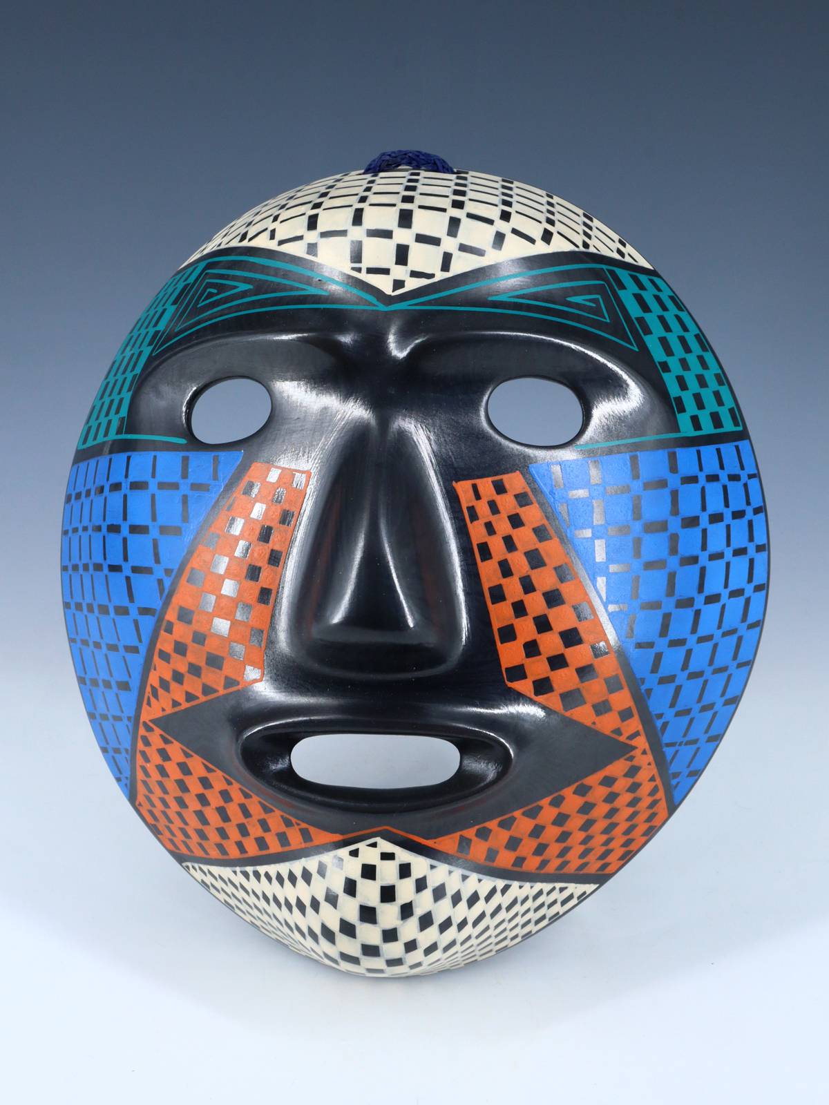 Mata Ortiz Hand Coiled Pottery Mask