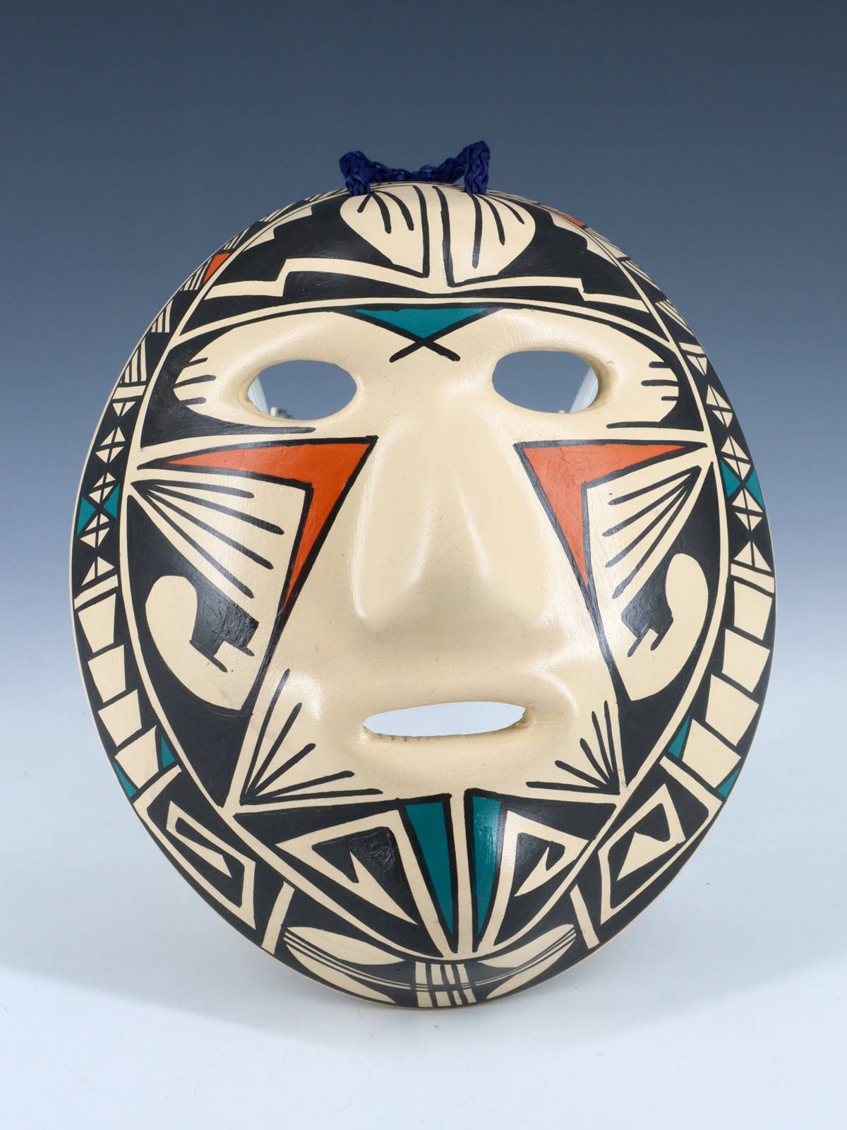 Mata Ortiz Hand Coiled Pottery Mask