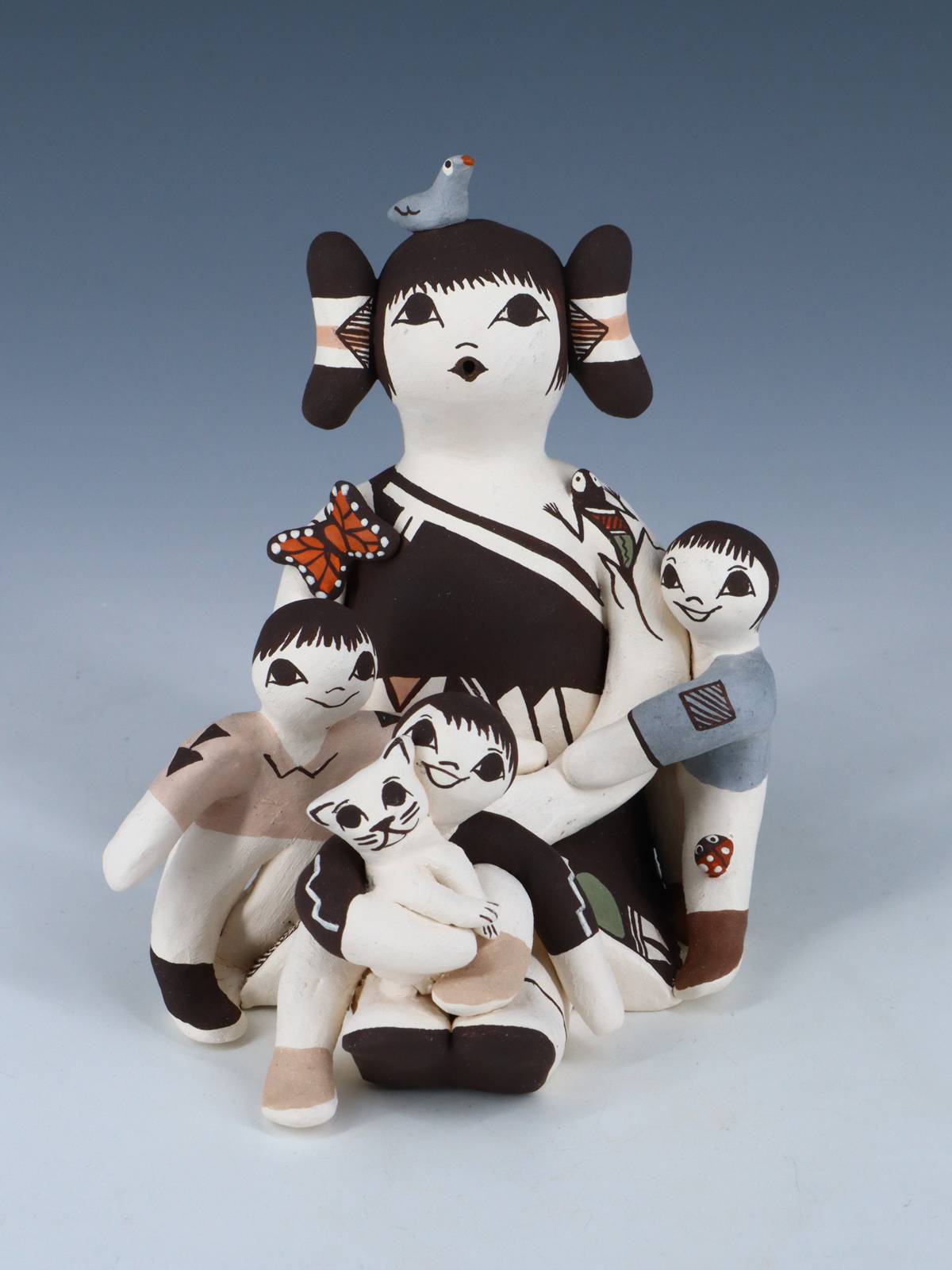 Acoma Pueblo Hand Made Pottery Storyteller Doll