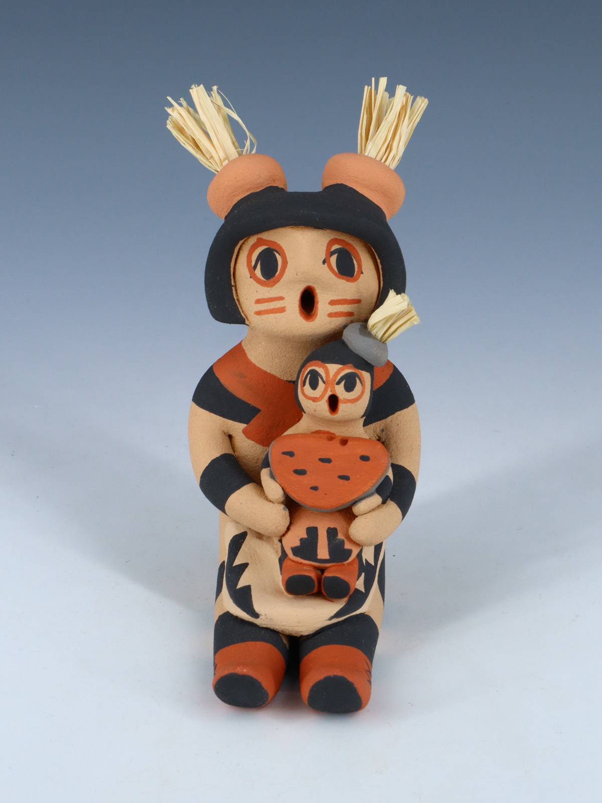 Jemez Pueblo Pottery One Baby Koshare Storyteller