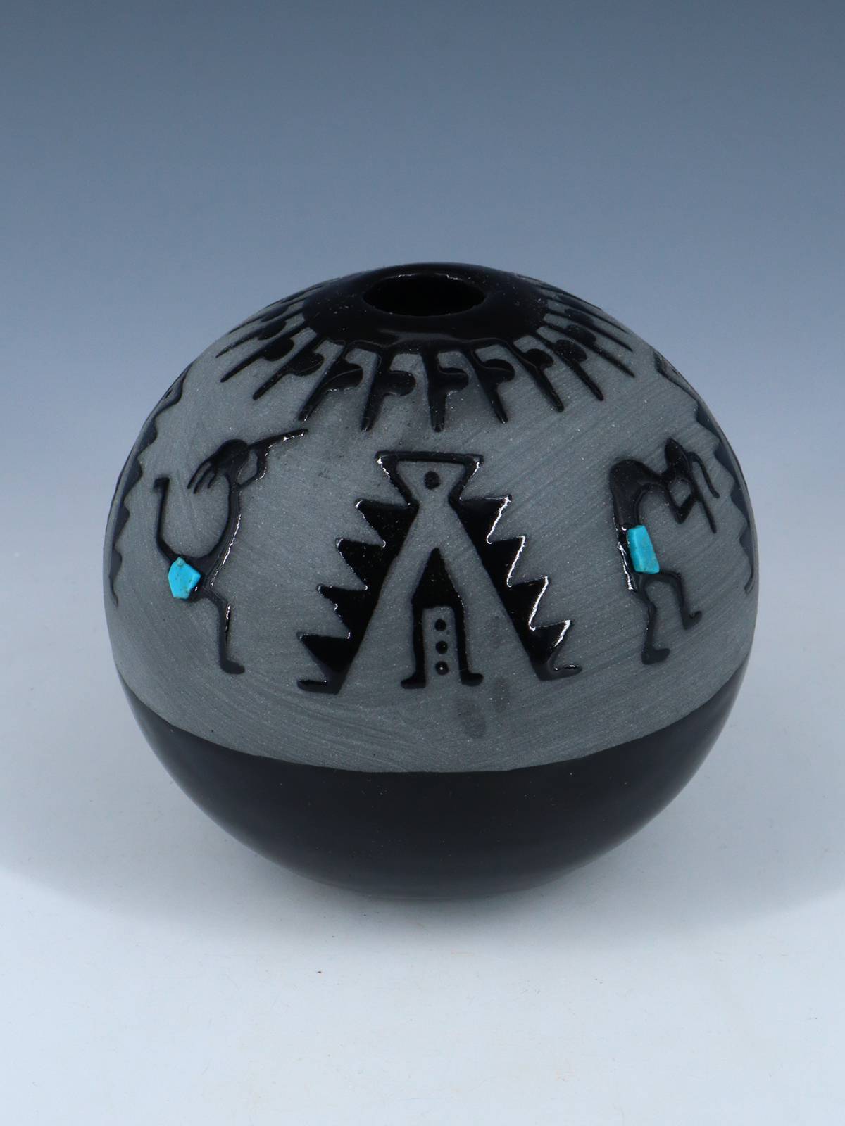 San Juan Pueblo Black Pottery