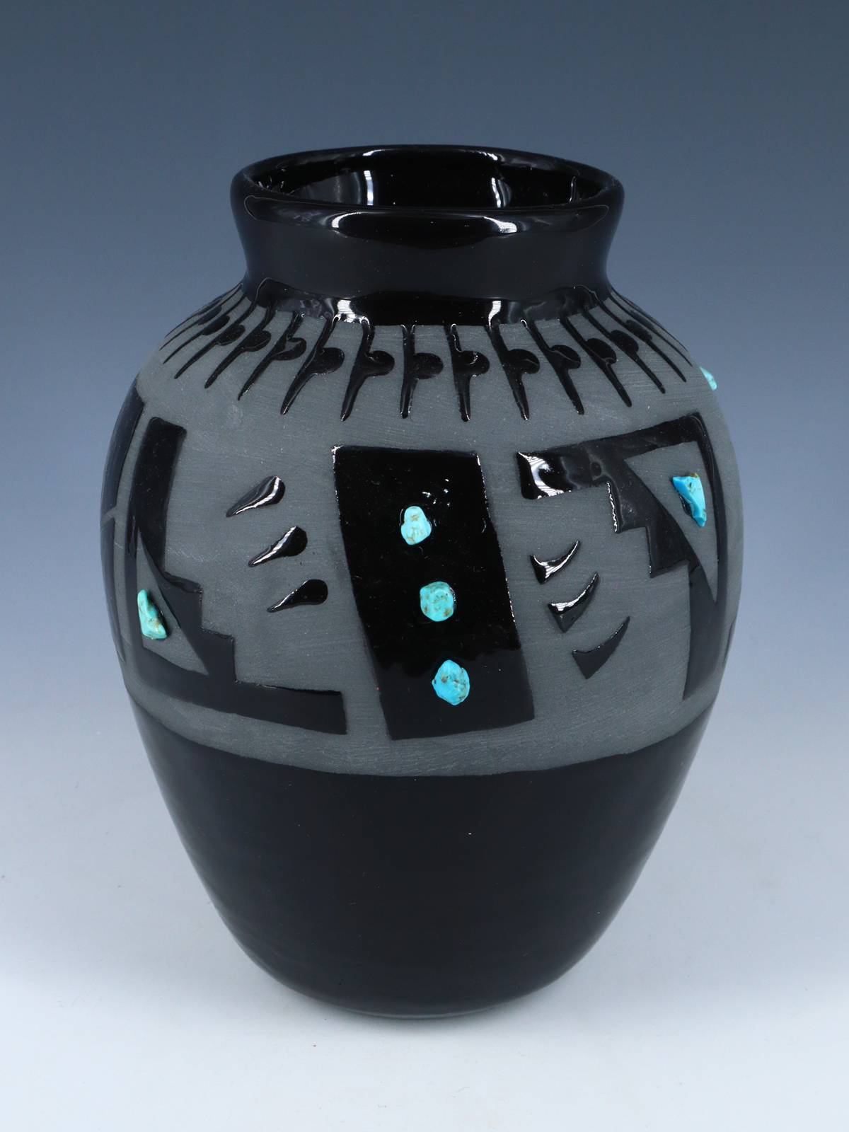 San Juan Pueblo Black Pottery