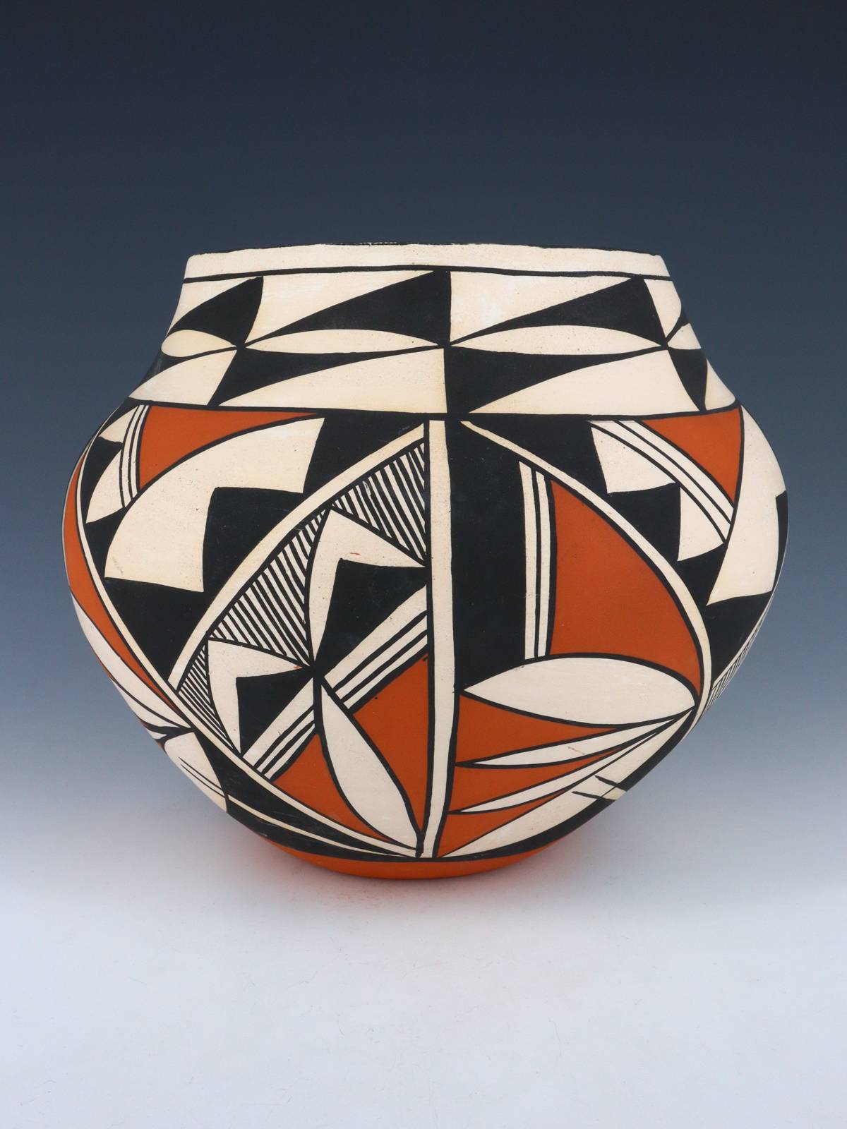 Acoma Pueblo Hand Coiled Pottery Bowl - PuebloDirect.com