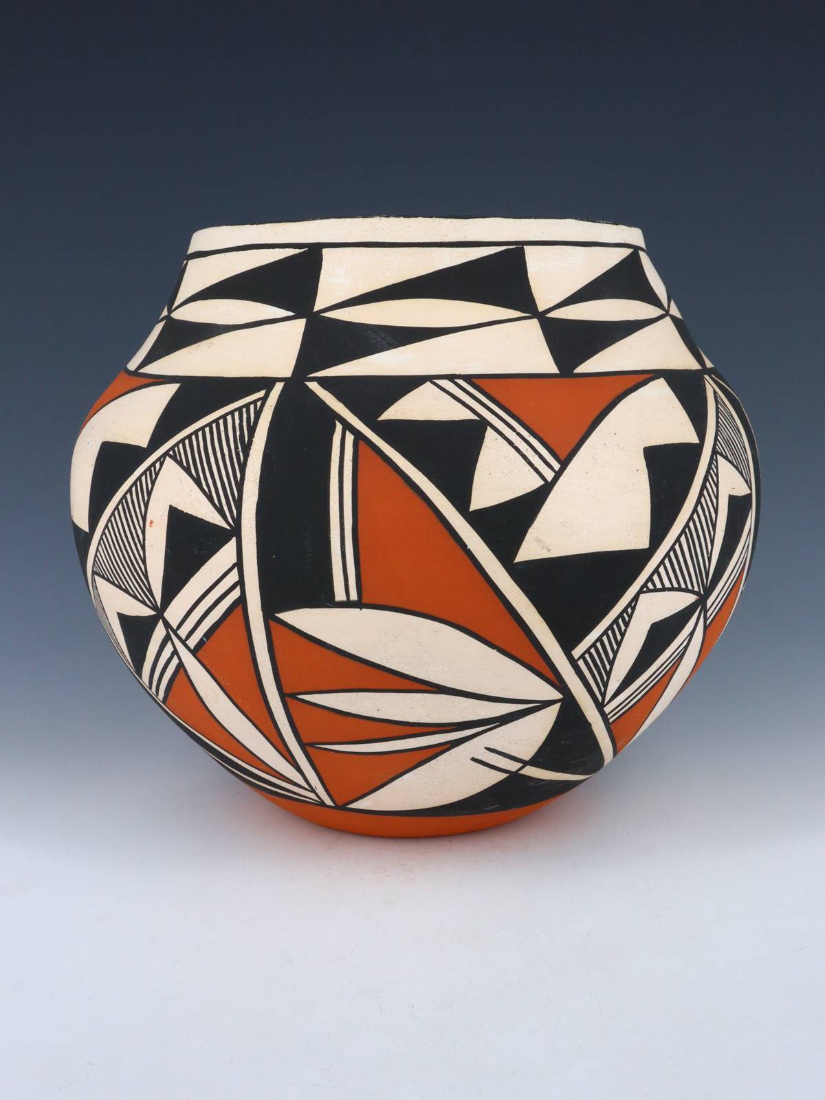 Acoma Pueblo Hand Coiled Pottery Bowl - PuebloDirect.com
