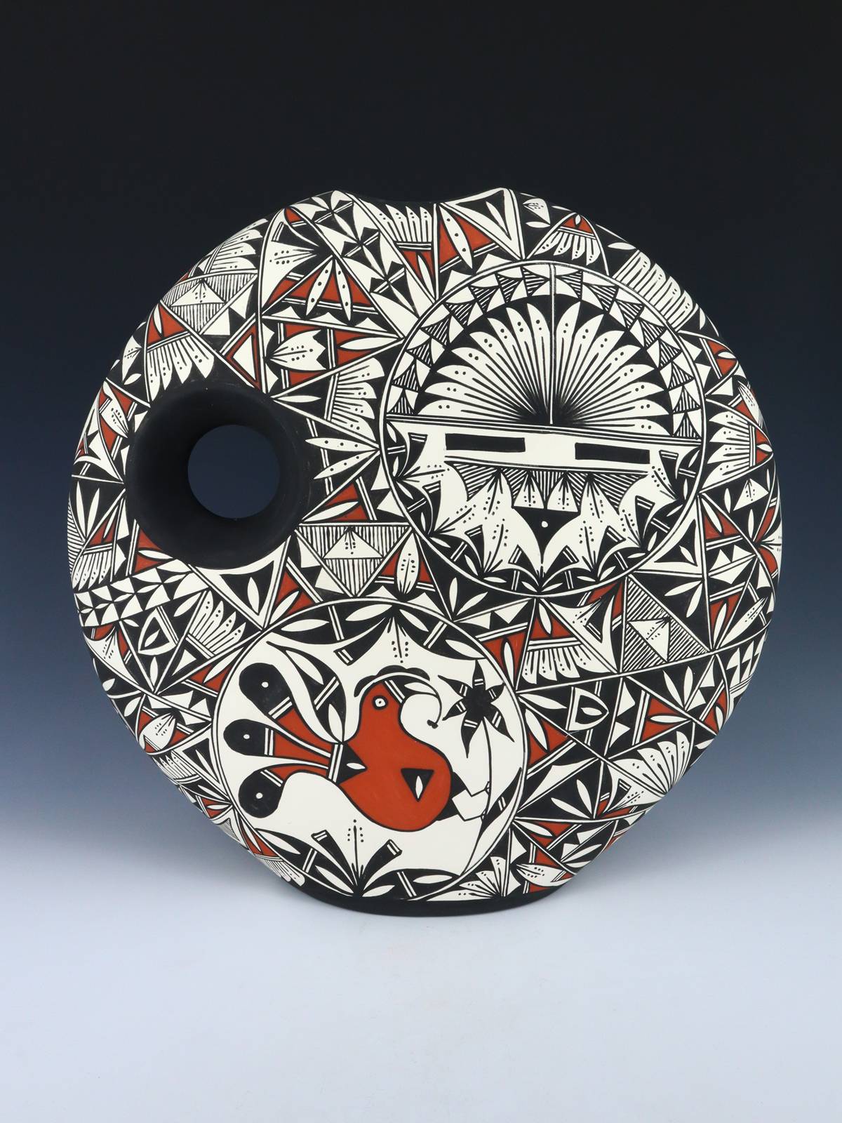 Large Acoma Pueblo Hand Painted Pillow Vase - PuebloDirect.com