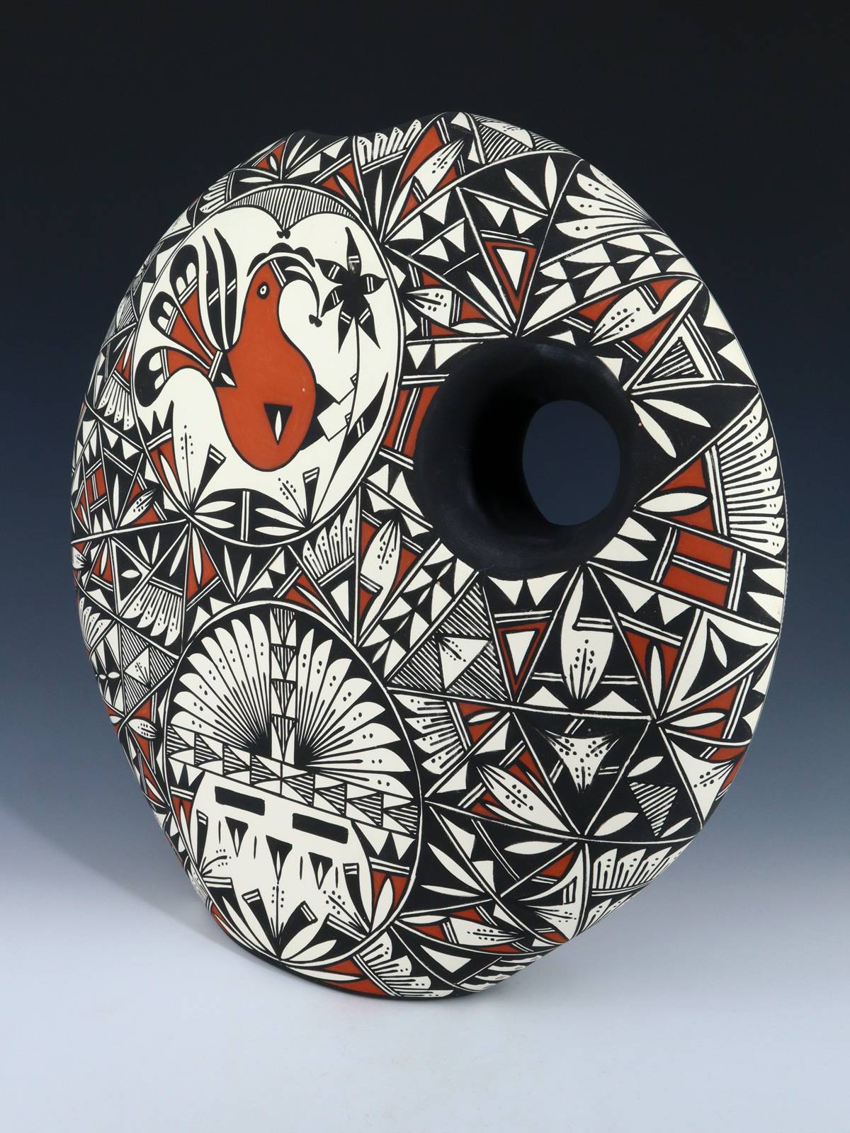 Large Acoma Pueblo Hand Painted Pillow Vase - PuebloDirect.com