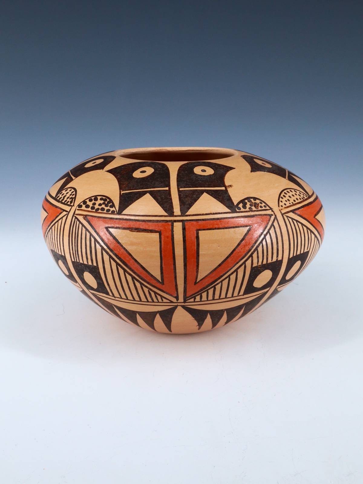 Hopi Hand Coiled Pottery Bowl - PuebloDirect.com