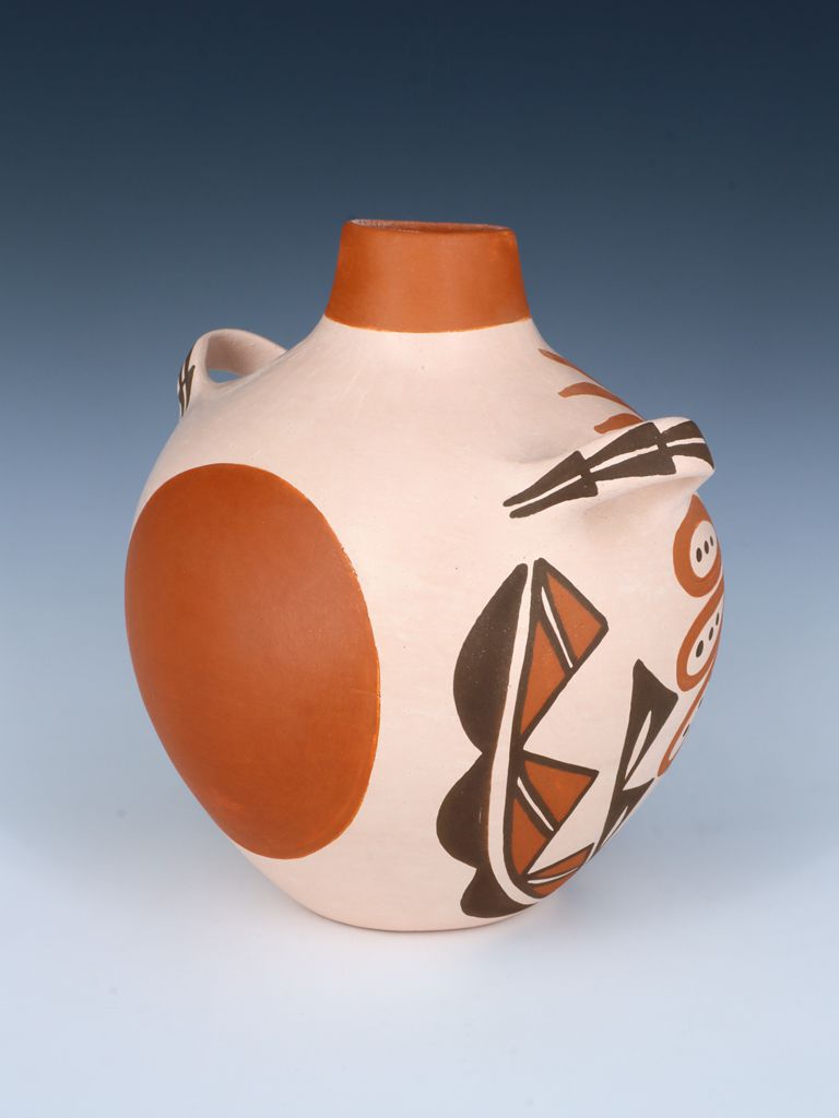 Laguna Pueblo Hand Coiled Pottery Canteen - PuebloDirect.com
