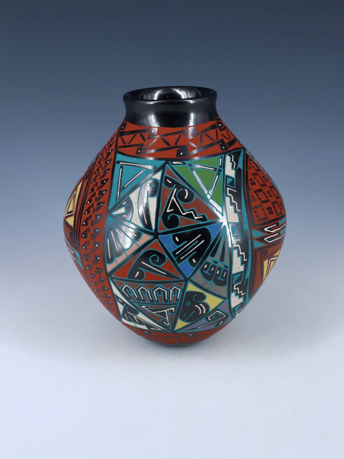 Mata Ortiz Hand Coiled and Painted Pottery