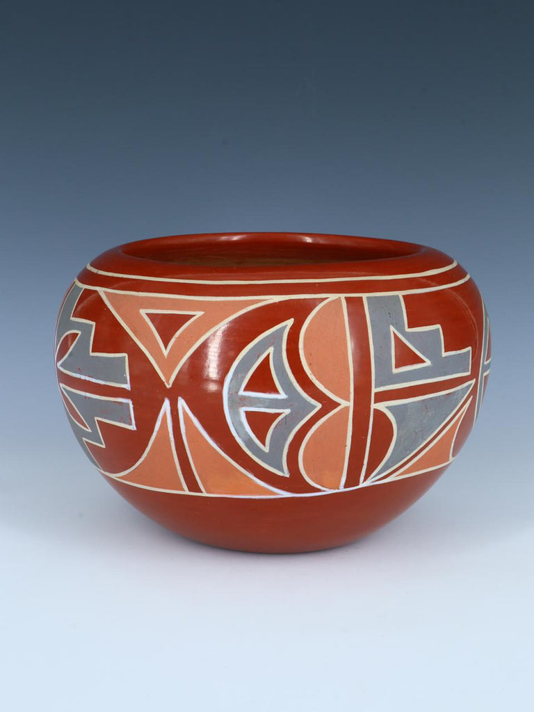 Vintage Santa Clara Pueblo Redware Pottery Plate - PuebloDirect.com