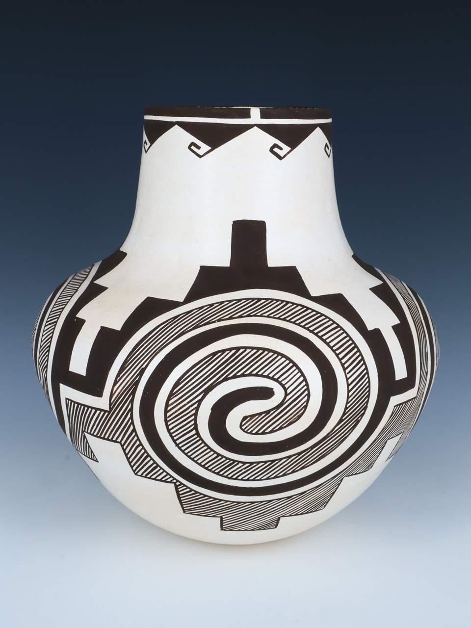 Laguna Acoma Pueblo Hand Coiled Pottery Olla - PuebloDirect.com